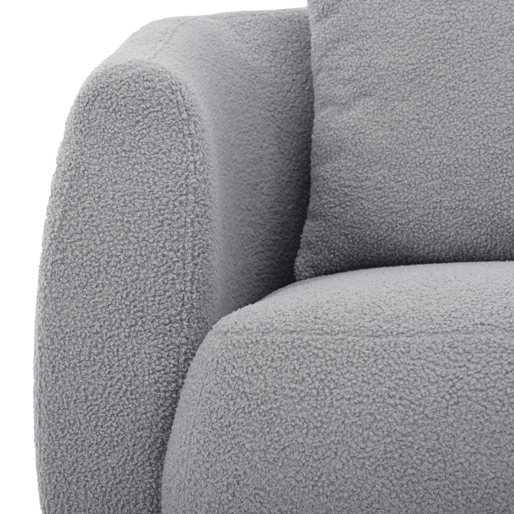 32.6" Polyester Modern Arm Chair and Pillow