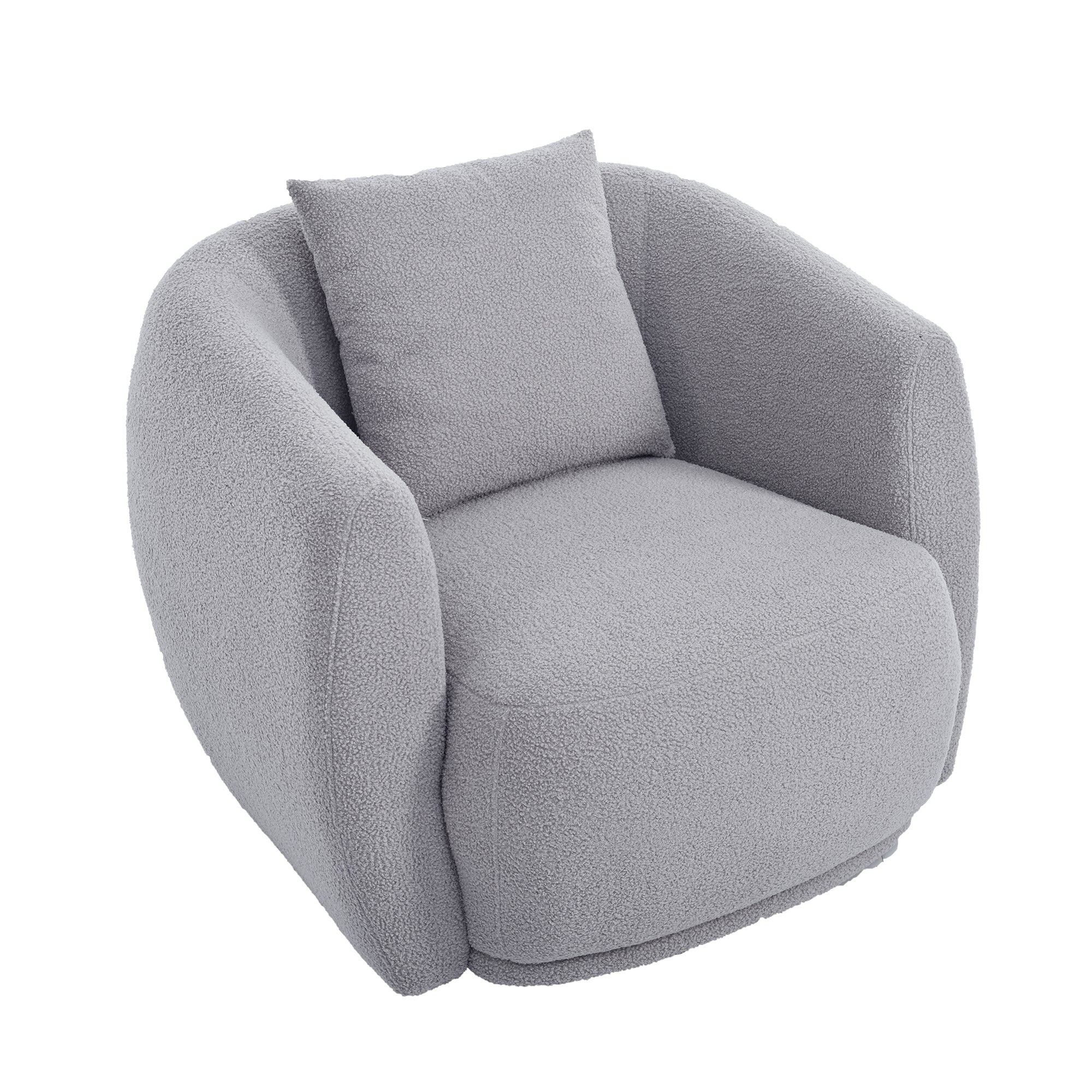 32.6" Polyester Modern Arm Chair and Pillow
