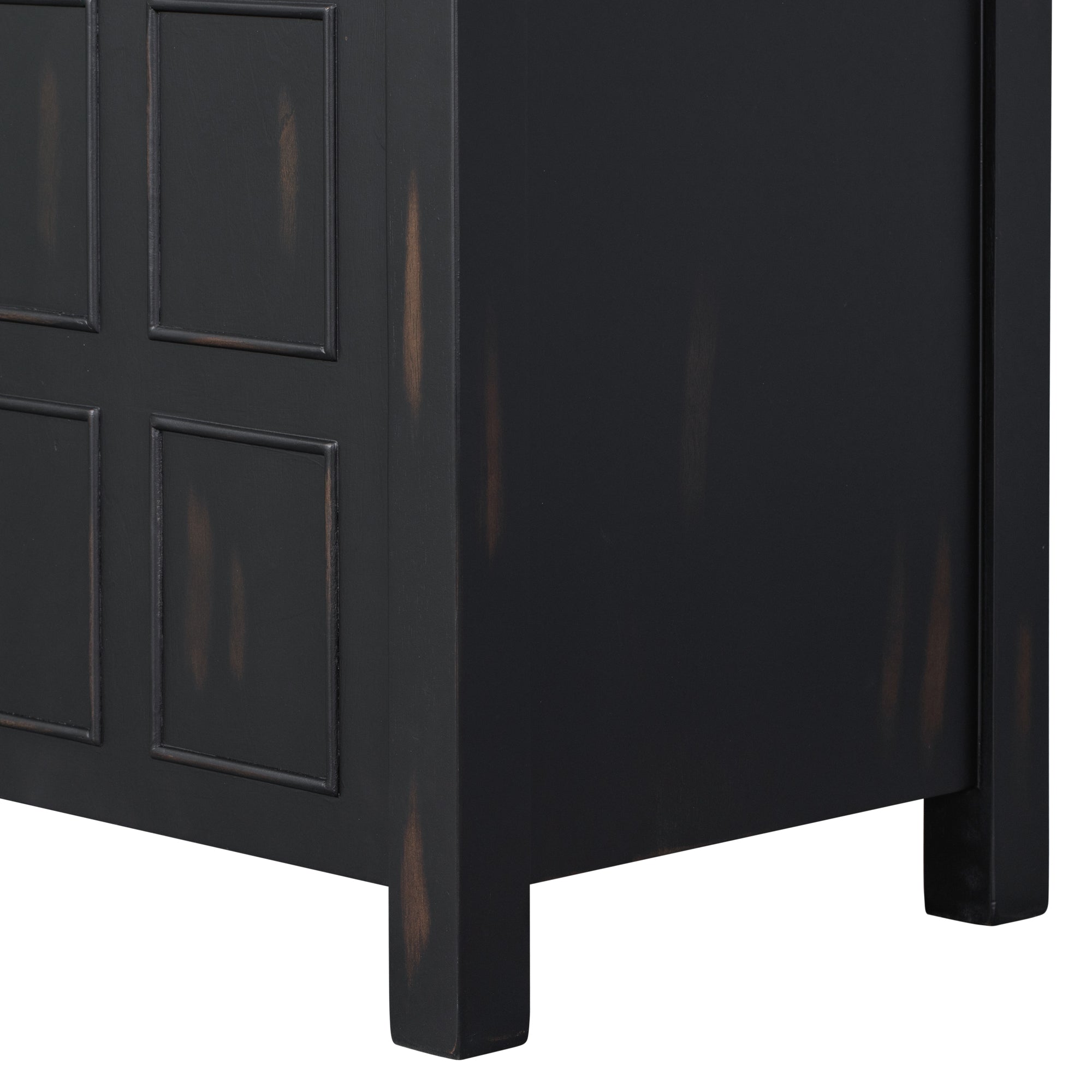 36 inch Freestanding Bath Vanity in Retro Espresso with White Resin Top