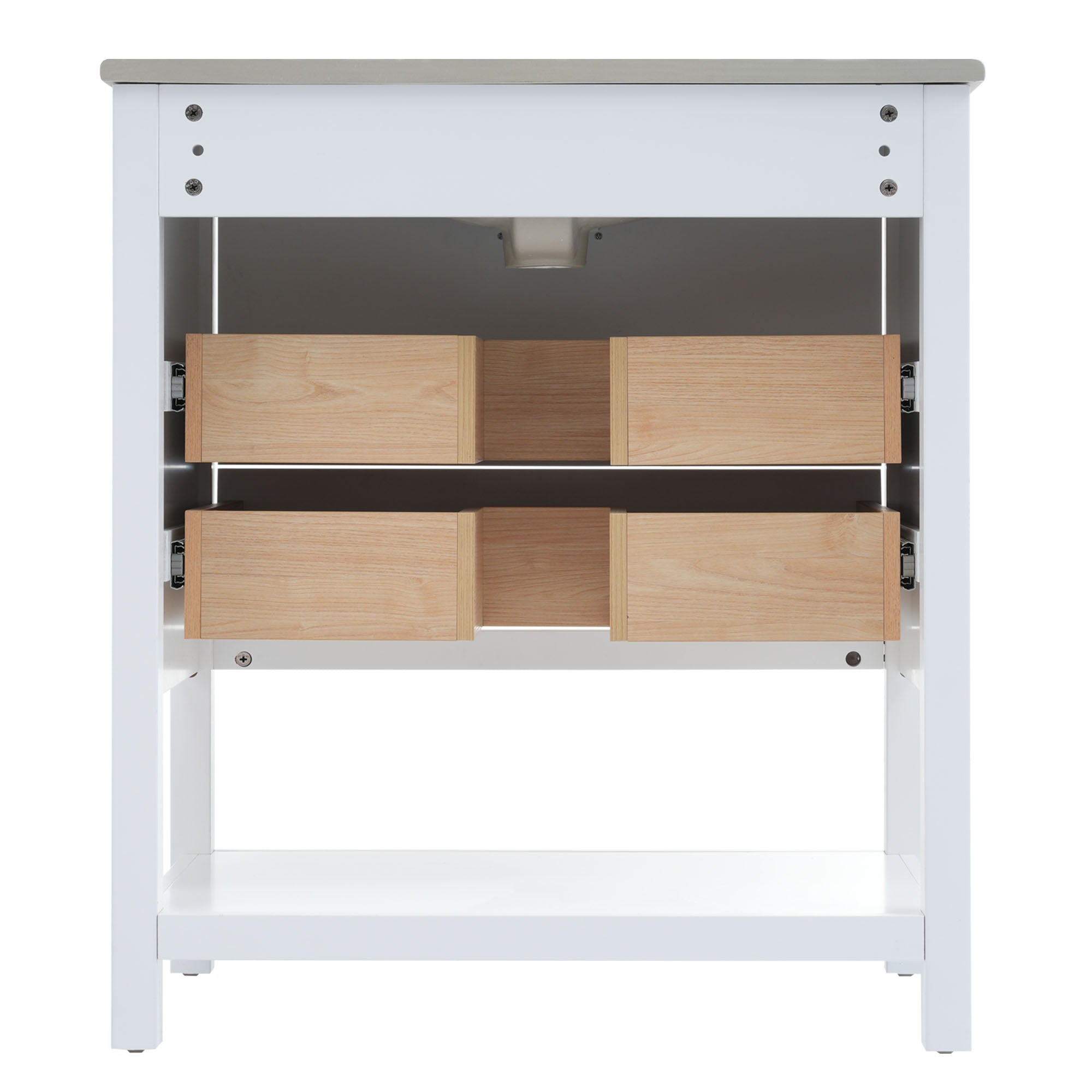 30 inch Freestanding Bathroom Vanity Set with Integrated Ceramic Sink