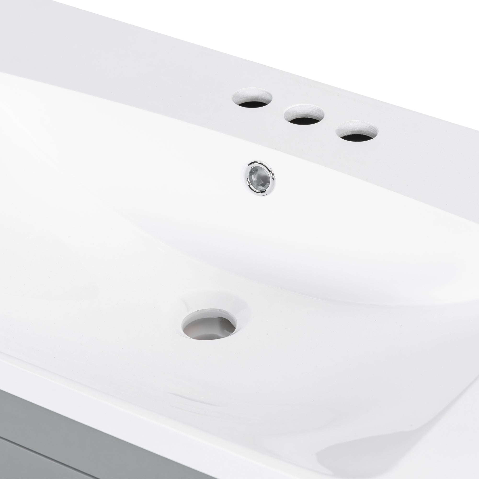 36 Inches Freestanding Bathroom Vanity with Resin Basin and Drawers