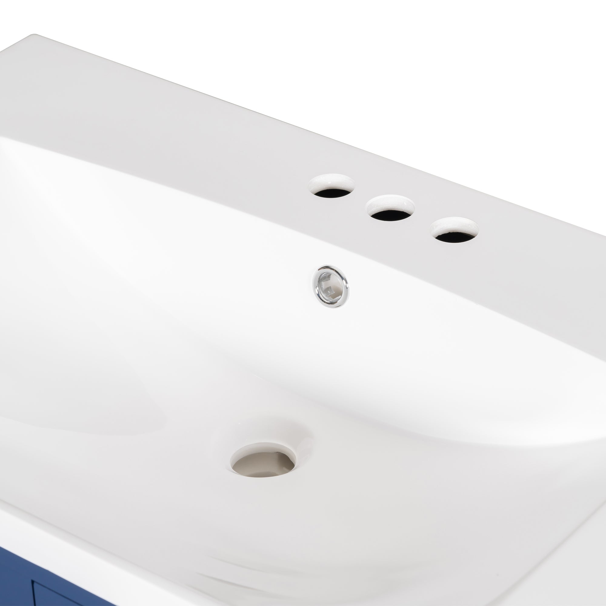 30 Inch Freestanding Bathroom Vanity Set with Integrated Resin Sink