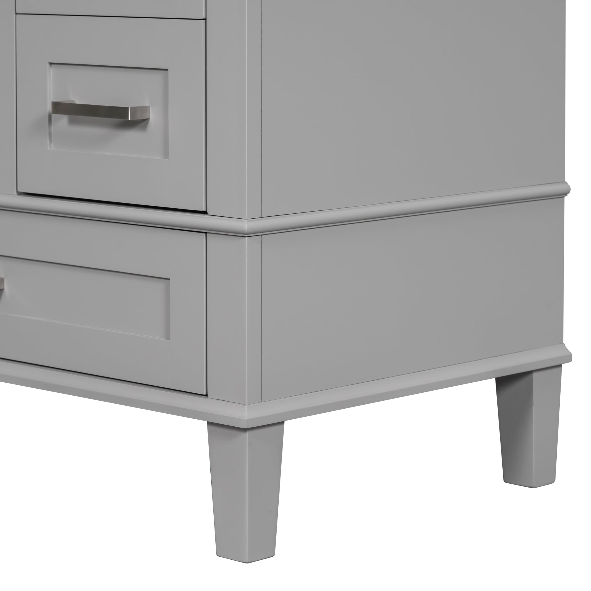 30 Inch Freestanding Bathroom Vanity Set with Integrated Resin Sink