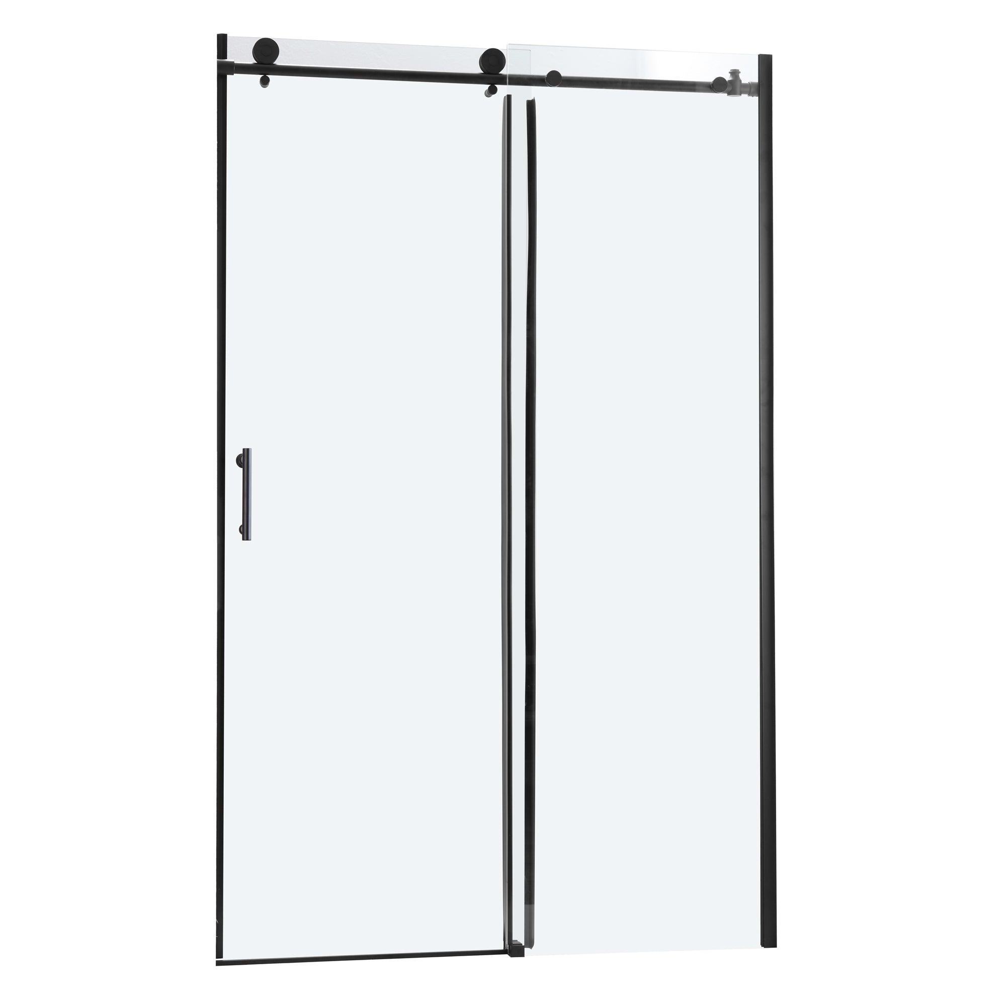 48 in. W x 72 in. H Semi-Frameless Shower Door Single Sliding