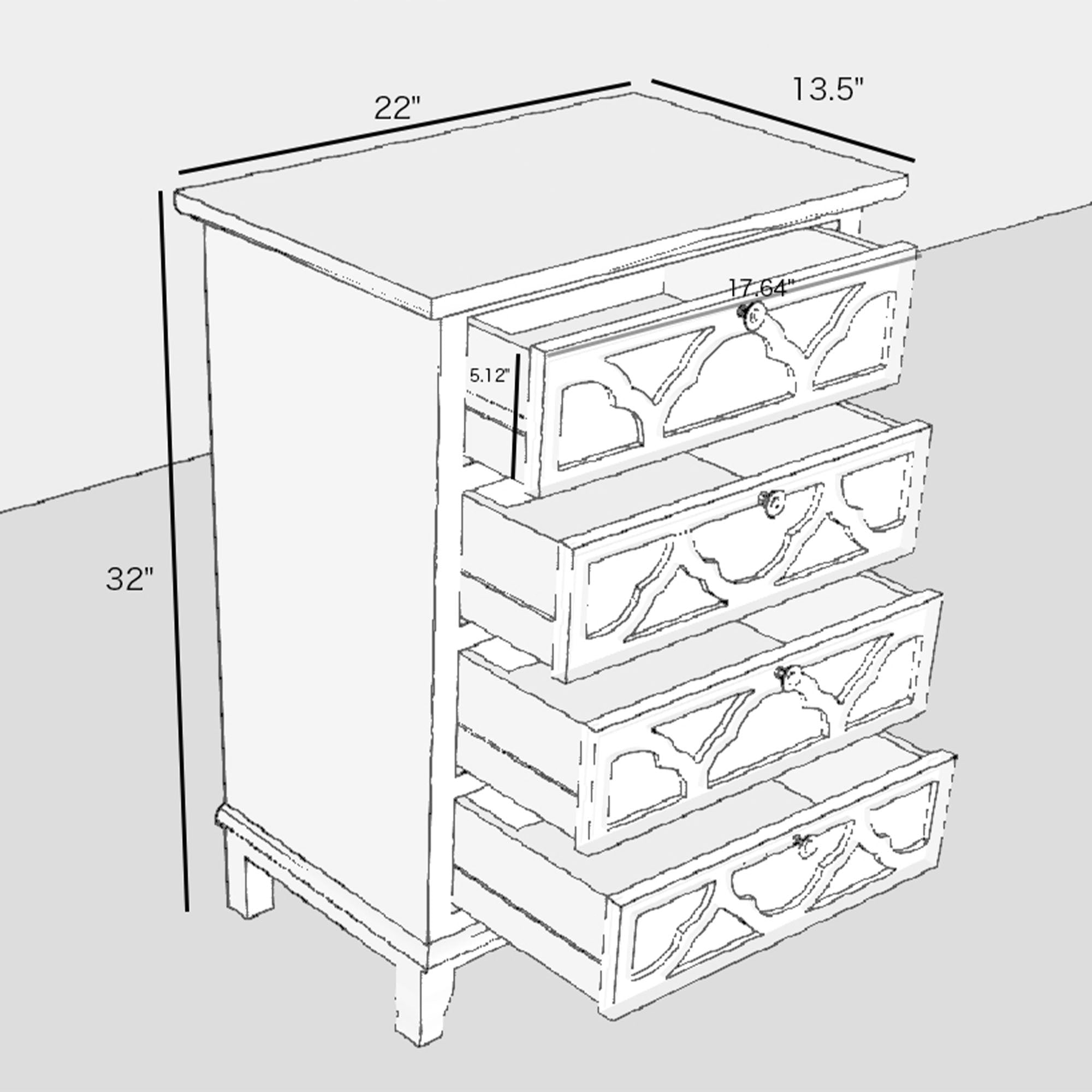 17 Inch 1-door Accent Cabinet in Natural with White Wash
