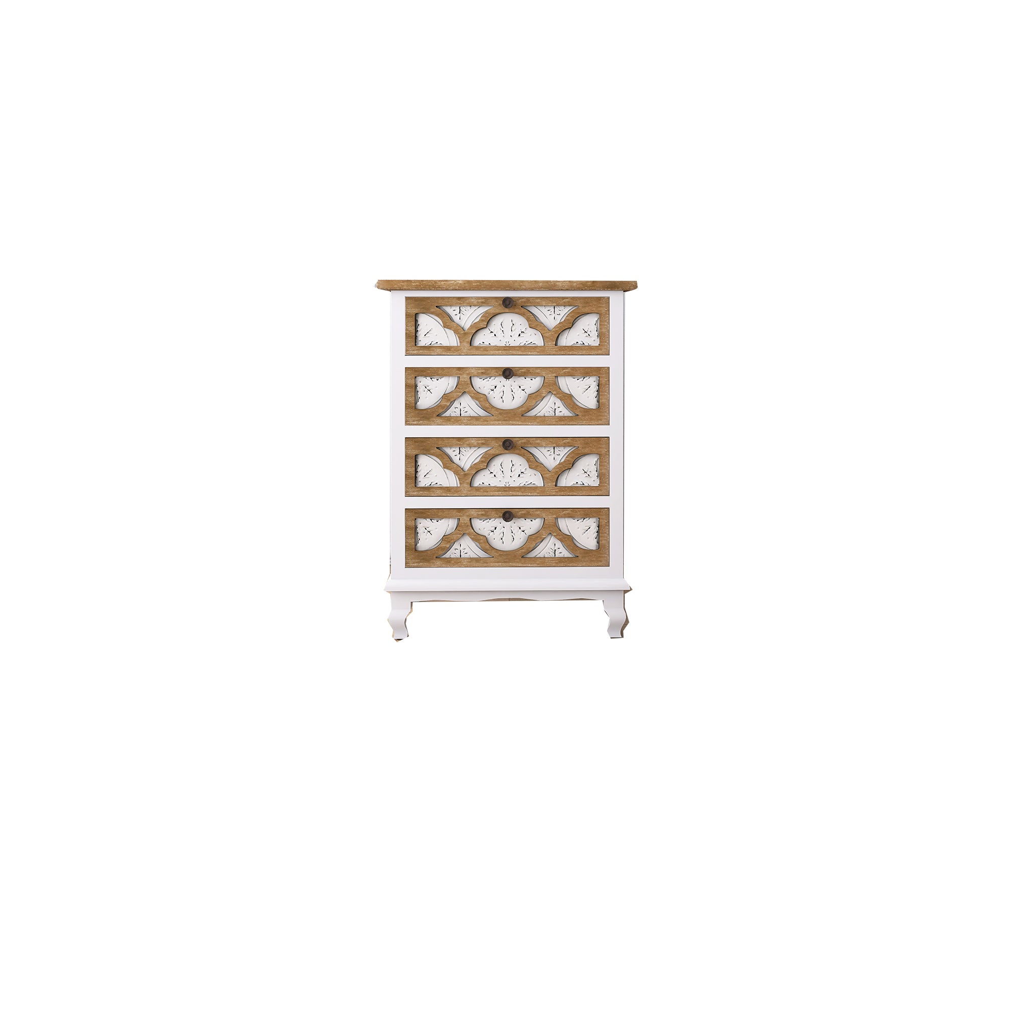 17 Inch 1-door Accent Cabinet in Natural with White Wash