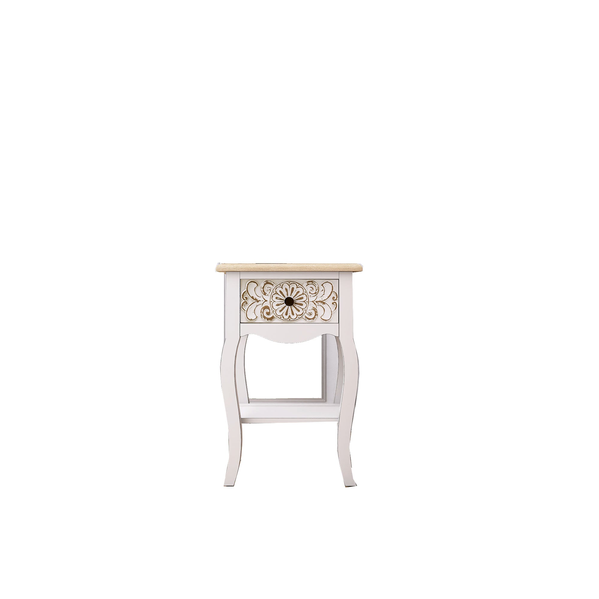 17 Inch 1-door Accent Cabinet in Natural with White Wash