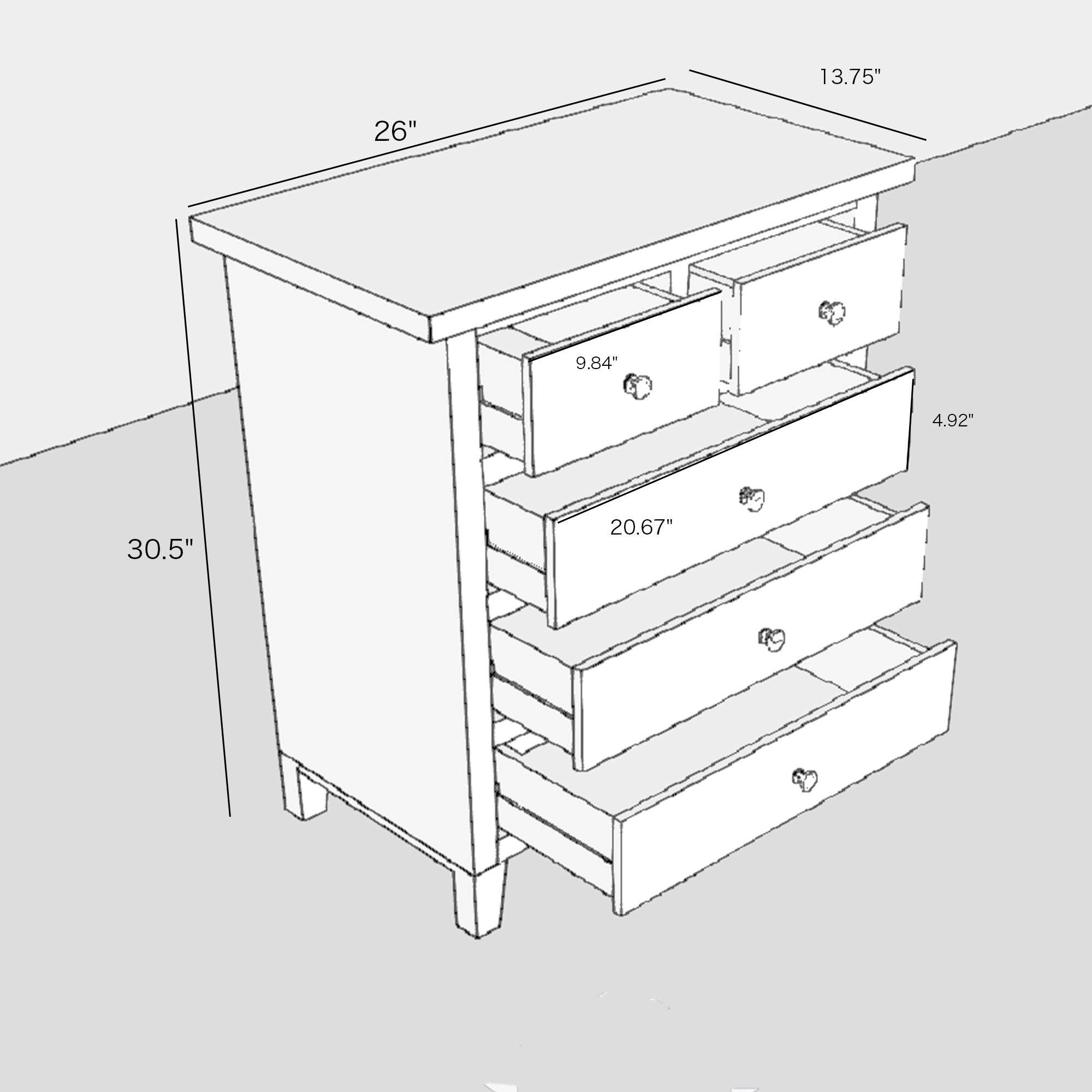17 Inch 1-door Accent Cabinet in Natural with White Wash