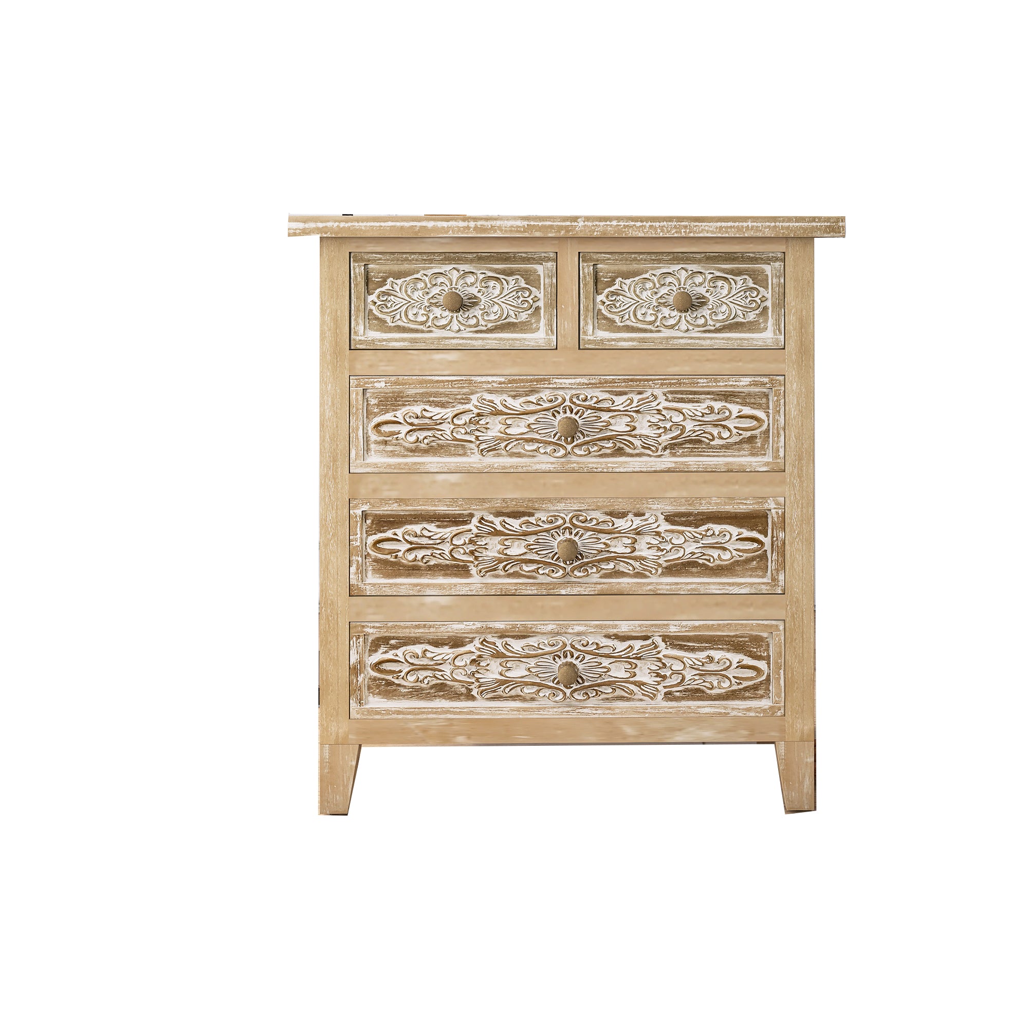 17 Inch 1-door Accent Cabinet in Natural with White Wash