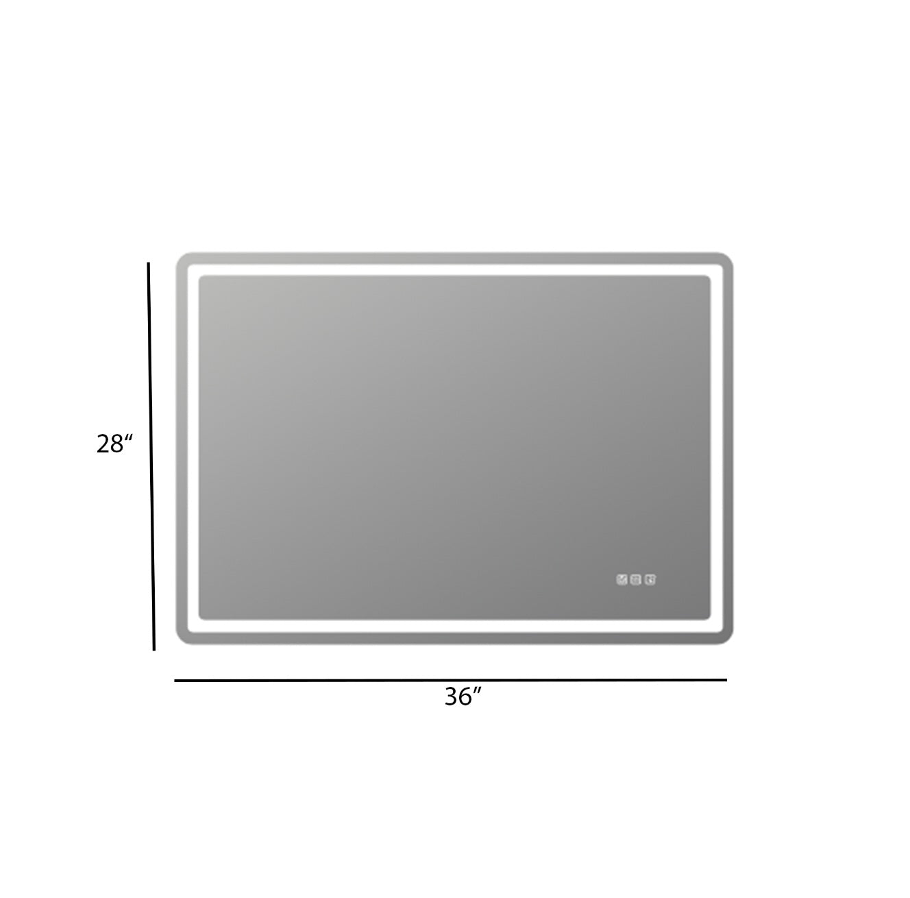 Rectangular Aluminum Framed Multi-functional Wall Mounted LED Bathroom Vanity Mirror