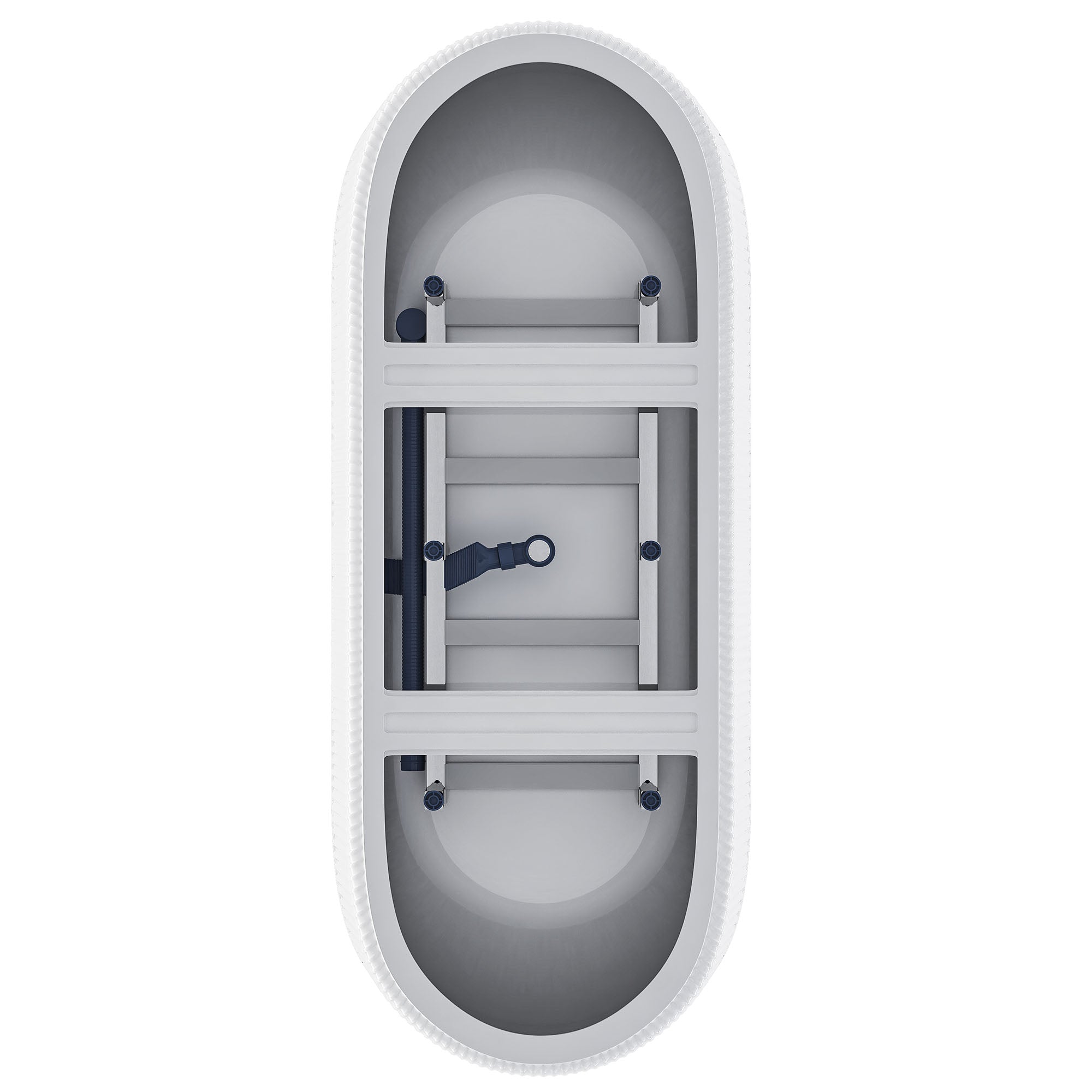 59 in. Acrylic Freestanding Flatbottom Soaking Bathtub