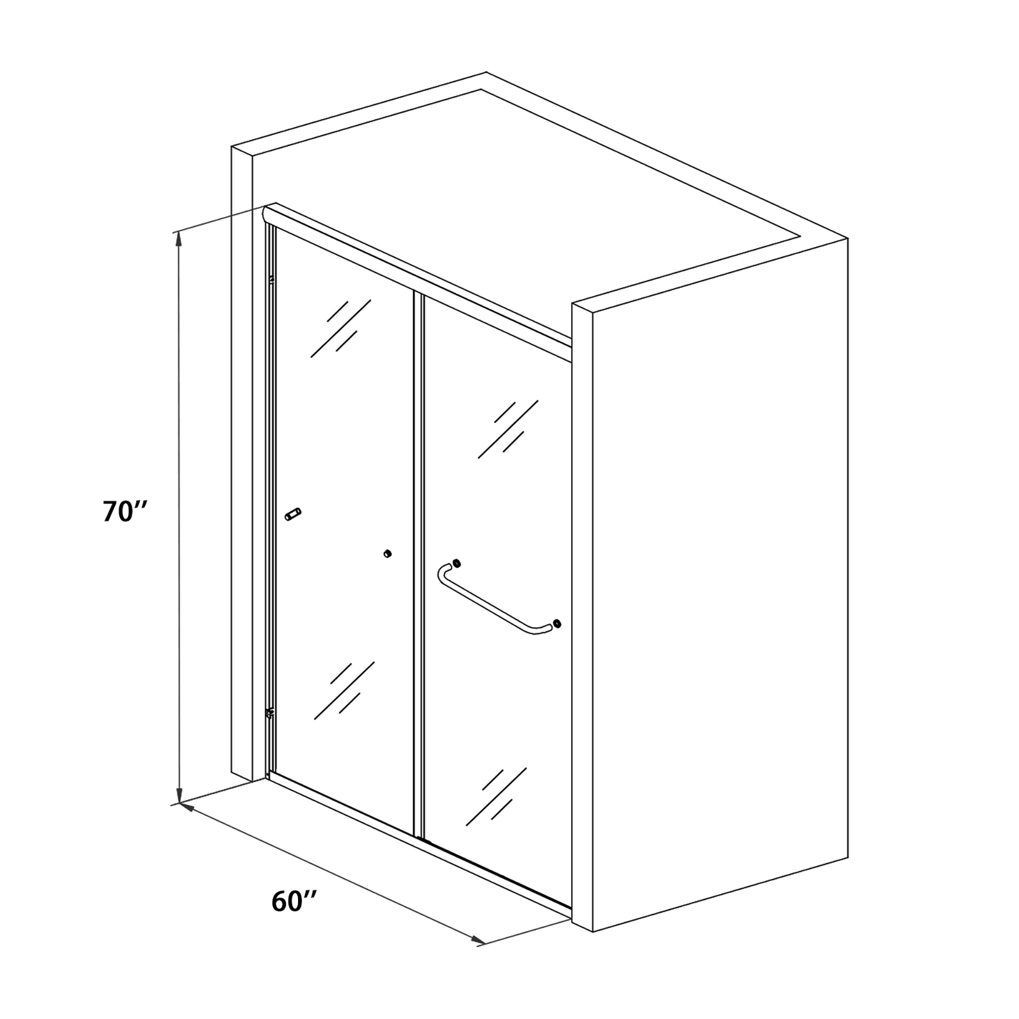 34 in. W X 72 in. H Semi-Frameless Pivot Shower Door in Matte Black with Clear Glass