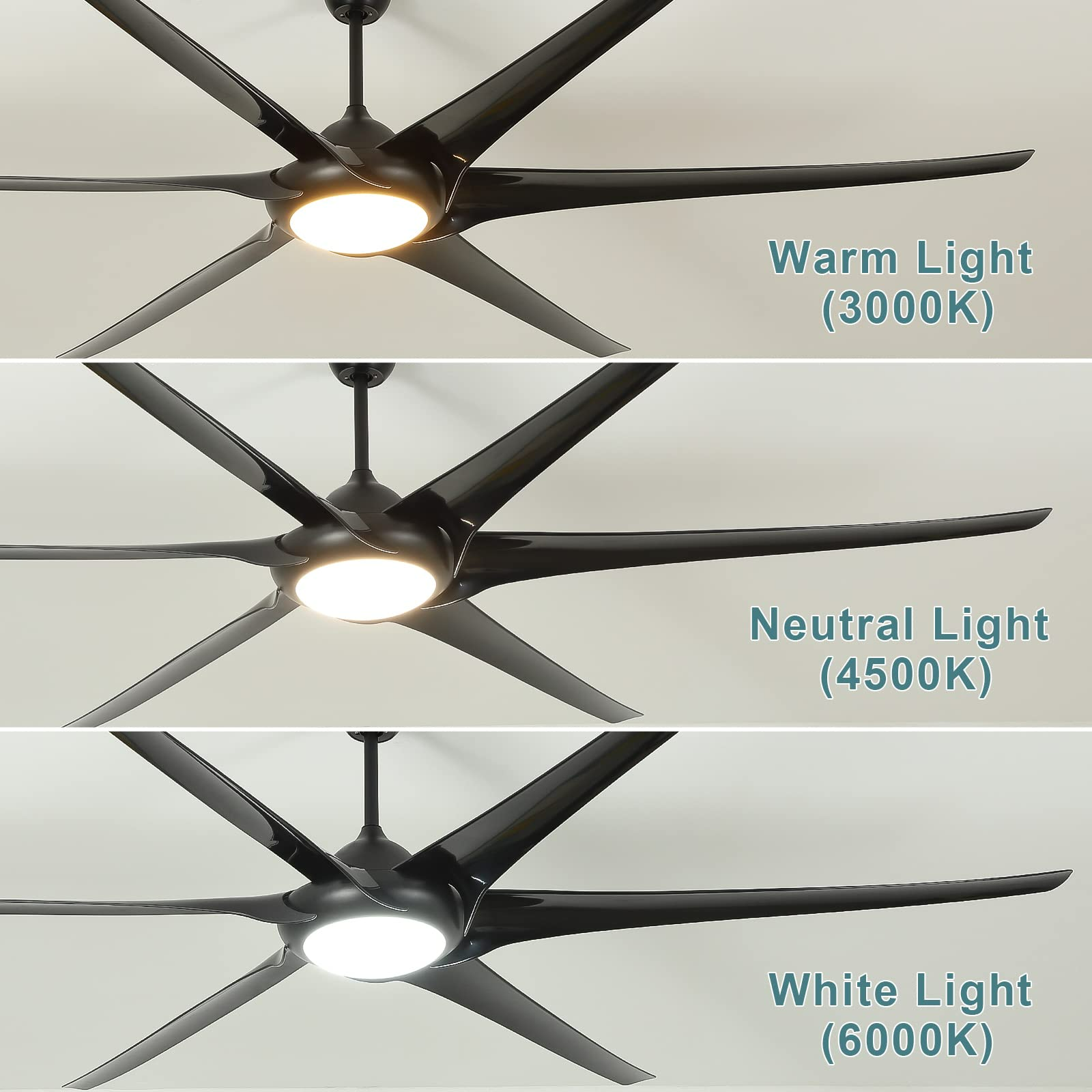 20 in. W x 6 in. H Iron Ceiling Fan in Black with LED Lights