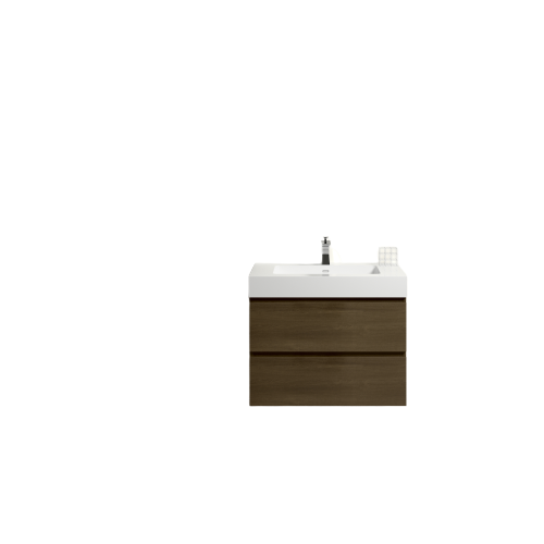 Wall-Mounted Bathroom Vanity Set with Drawer and Solid surface Sink