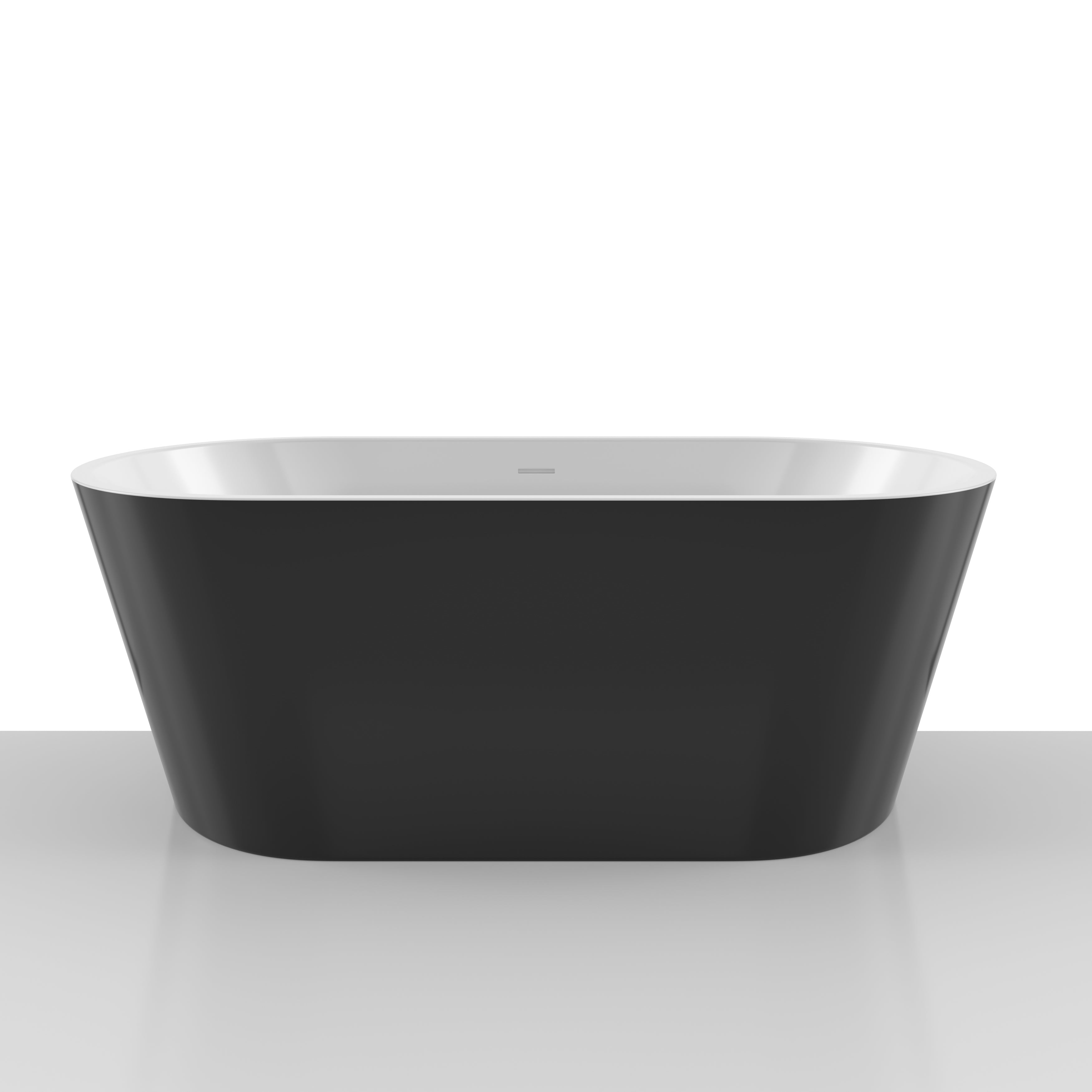 59 in. Acrylic Flatbottom Non-Whirlpool Soaking Bathtub