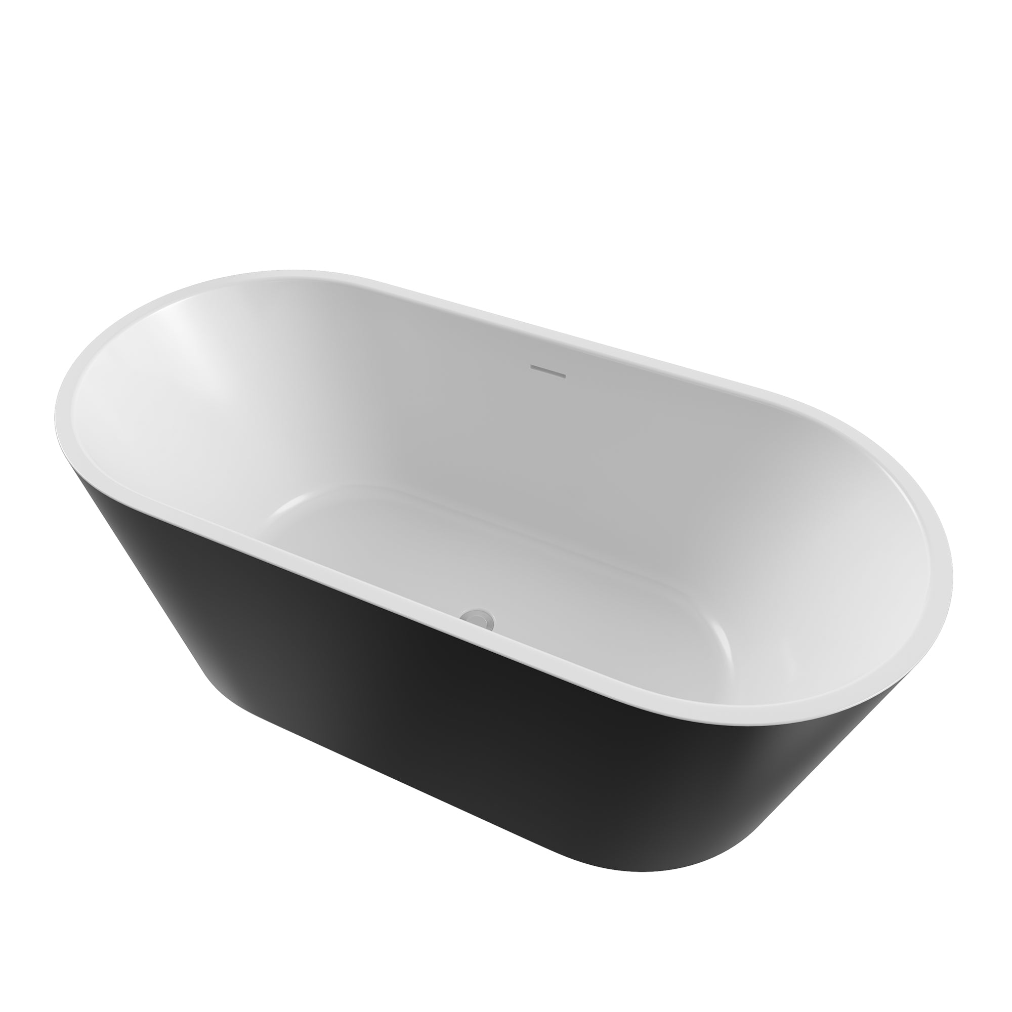 59 in. Acrylic Flatbottom Non-Whirlpool Soaking Bathtub