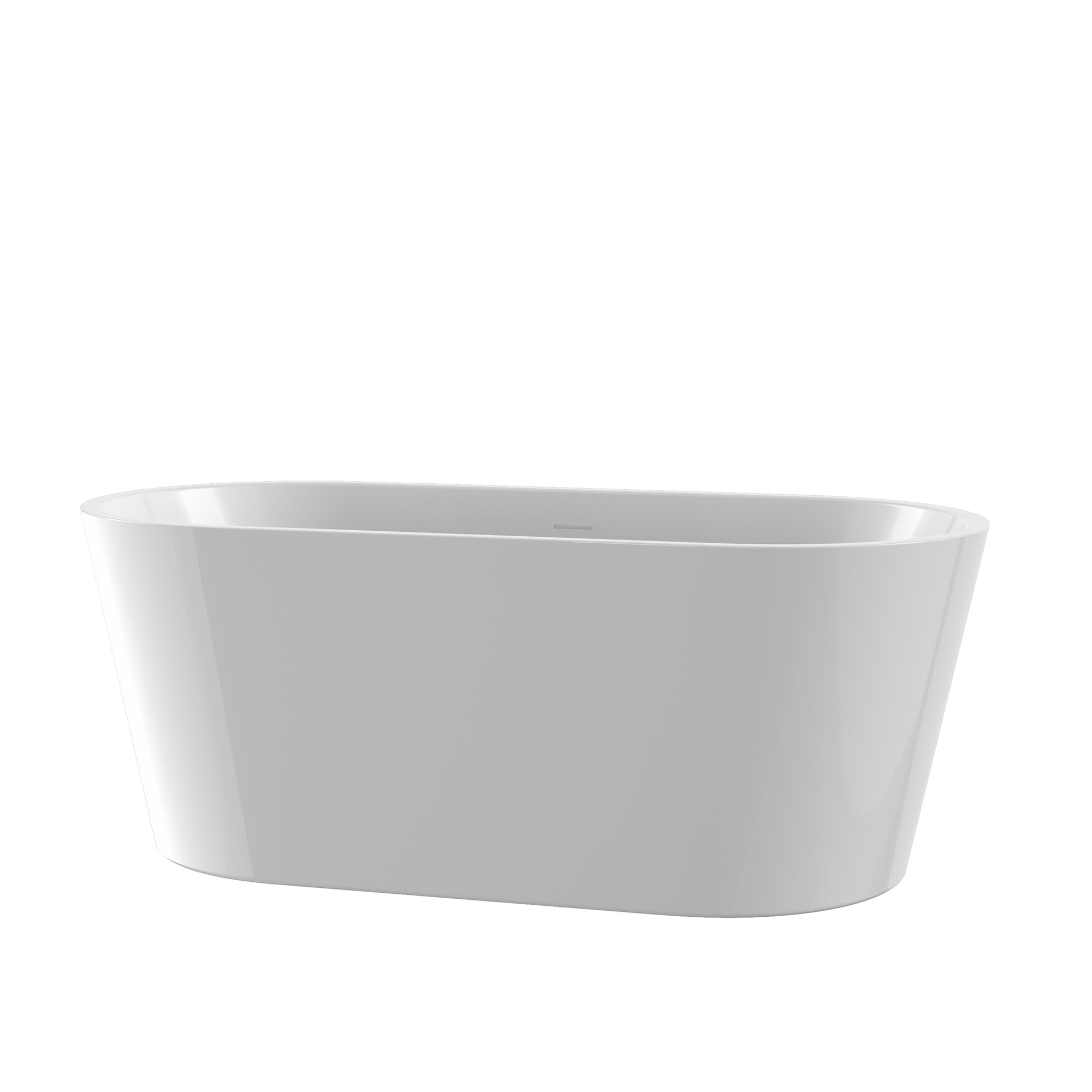 51 in. Acrylic Flatbottom Non-Whirlpool Bathtub in White