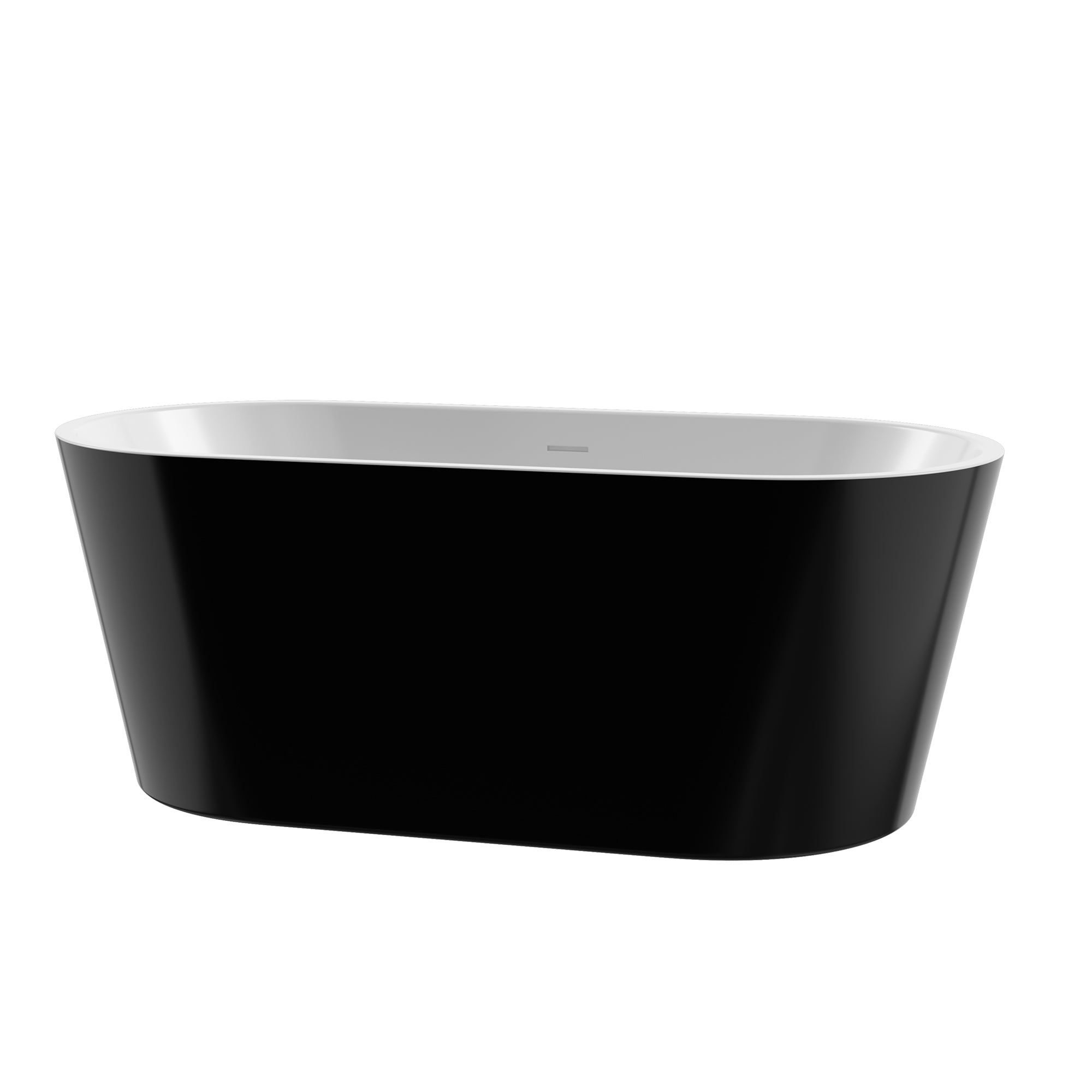 59 in. Acrylic Flatbottom Non-Whirlpool Soaking Bathtub