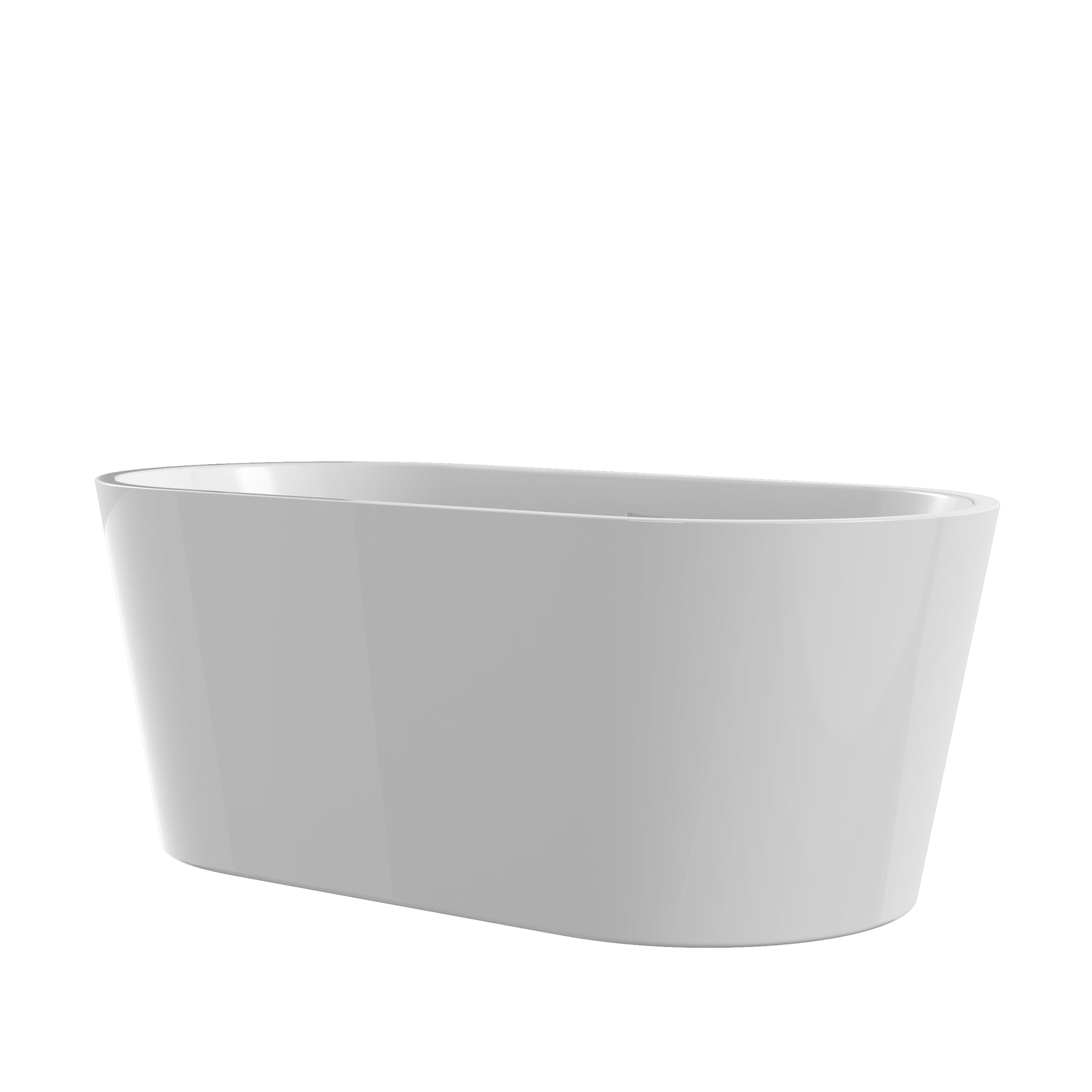 51 in. Acrylic Flatbottom Non-Whirlpool Bathtub in White