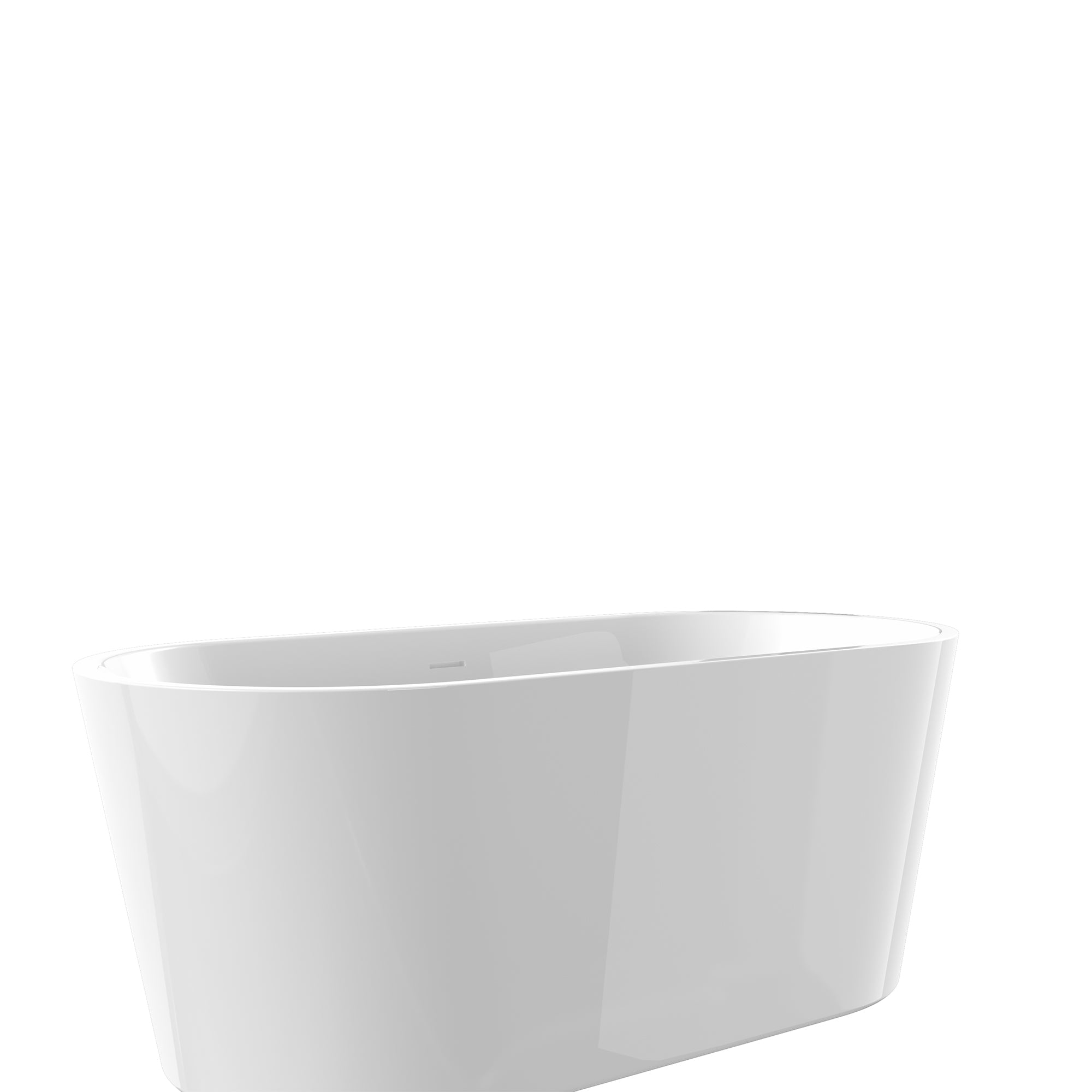 51 in. Acrylic Flatbottom Non-Whirlpool Bathtub in White