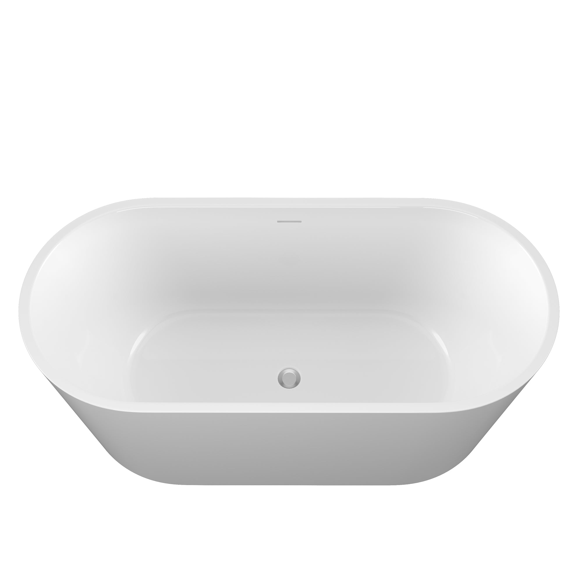 51 in. Acrylic Flatbottom Non-Whirlpool Bathtub in White