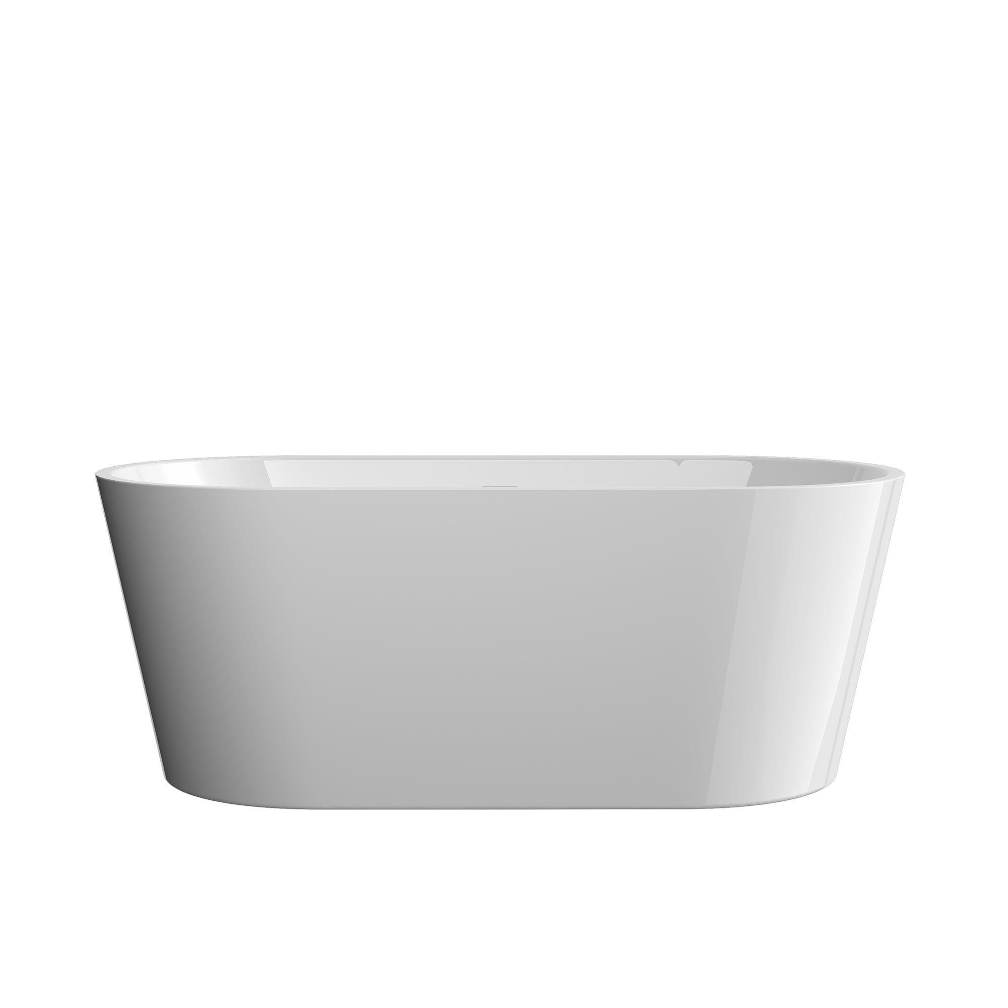51 in. Acrylic Flatbottom Non-Whirlpool Bathtub in White