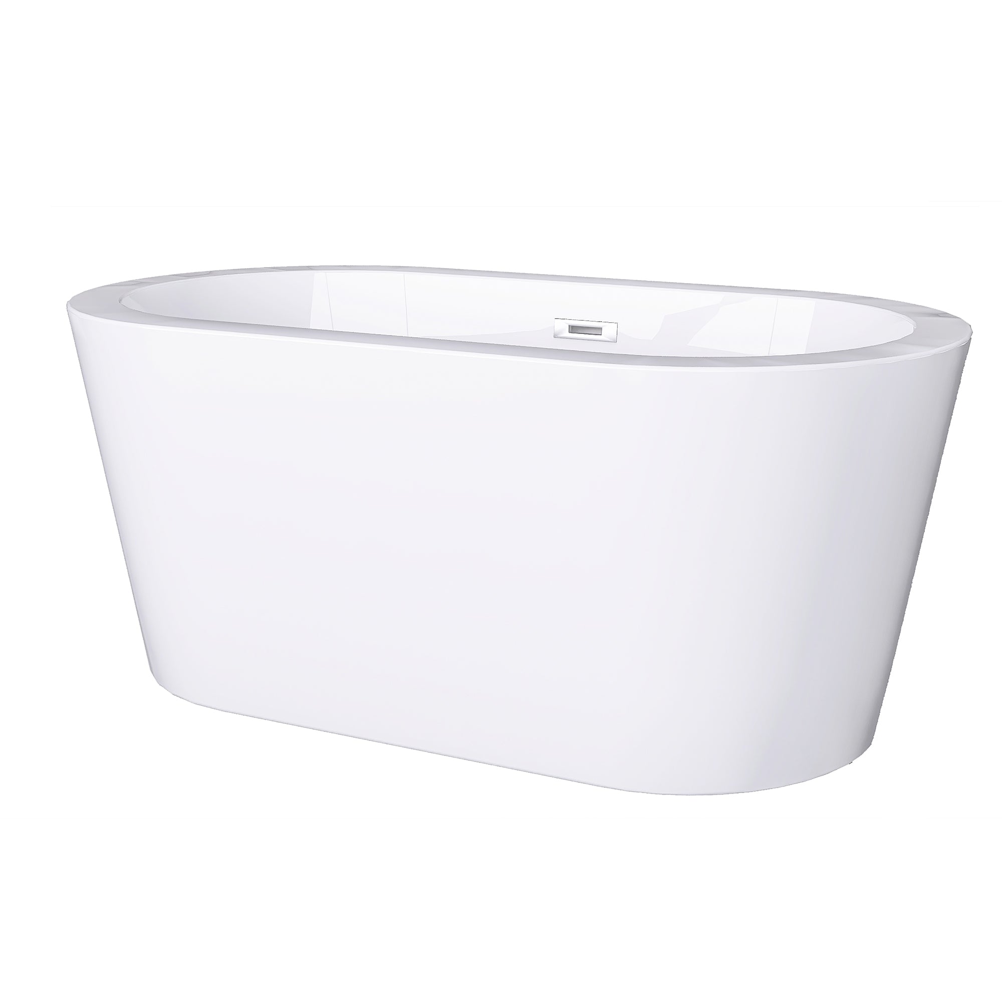 55" x 30" Freestanding Soaking Acrylic Bathtub