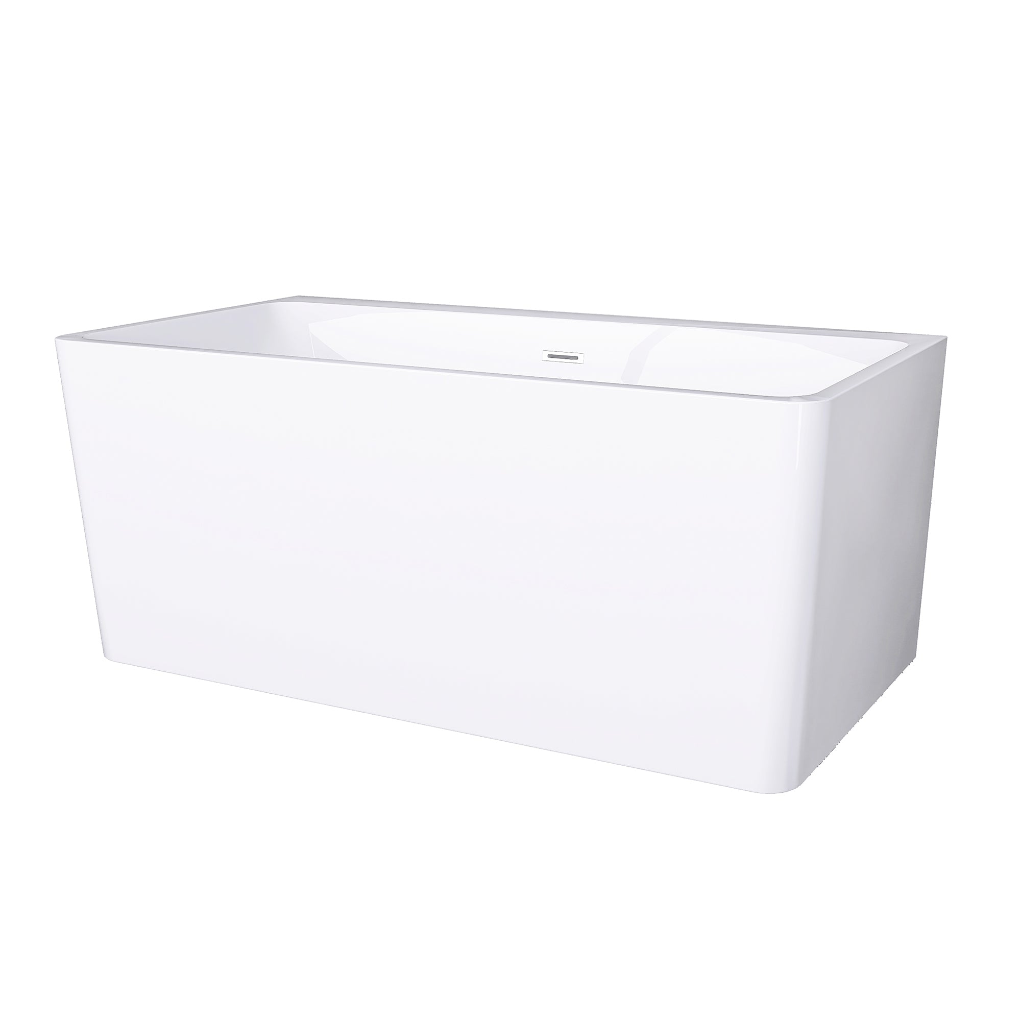 55" x 28" Freestanding Soaking Acrylic Bathtub