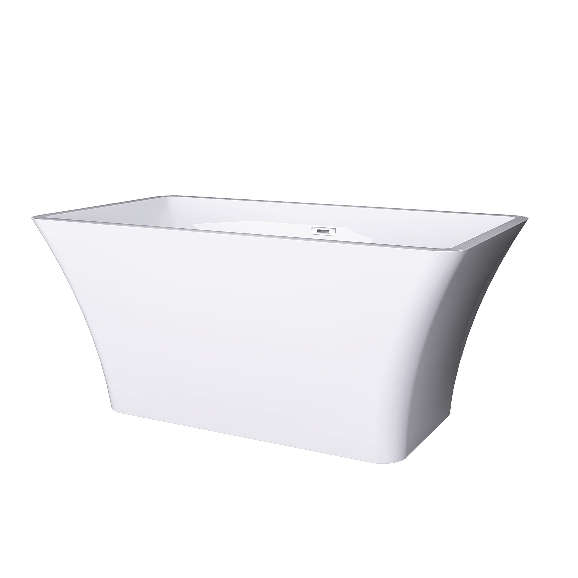 55" x 28" Freestanding Soaking Acrylic Bathtub