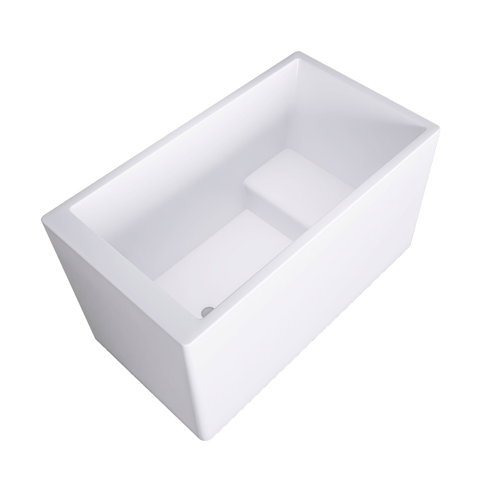 47" x 28" Freestanding Soaking Acrylic Bathtub