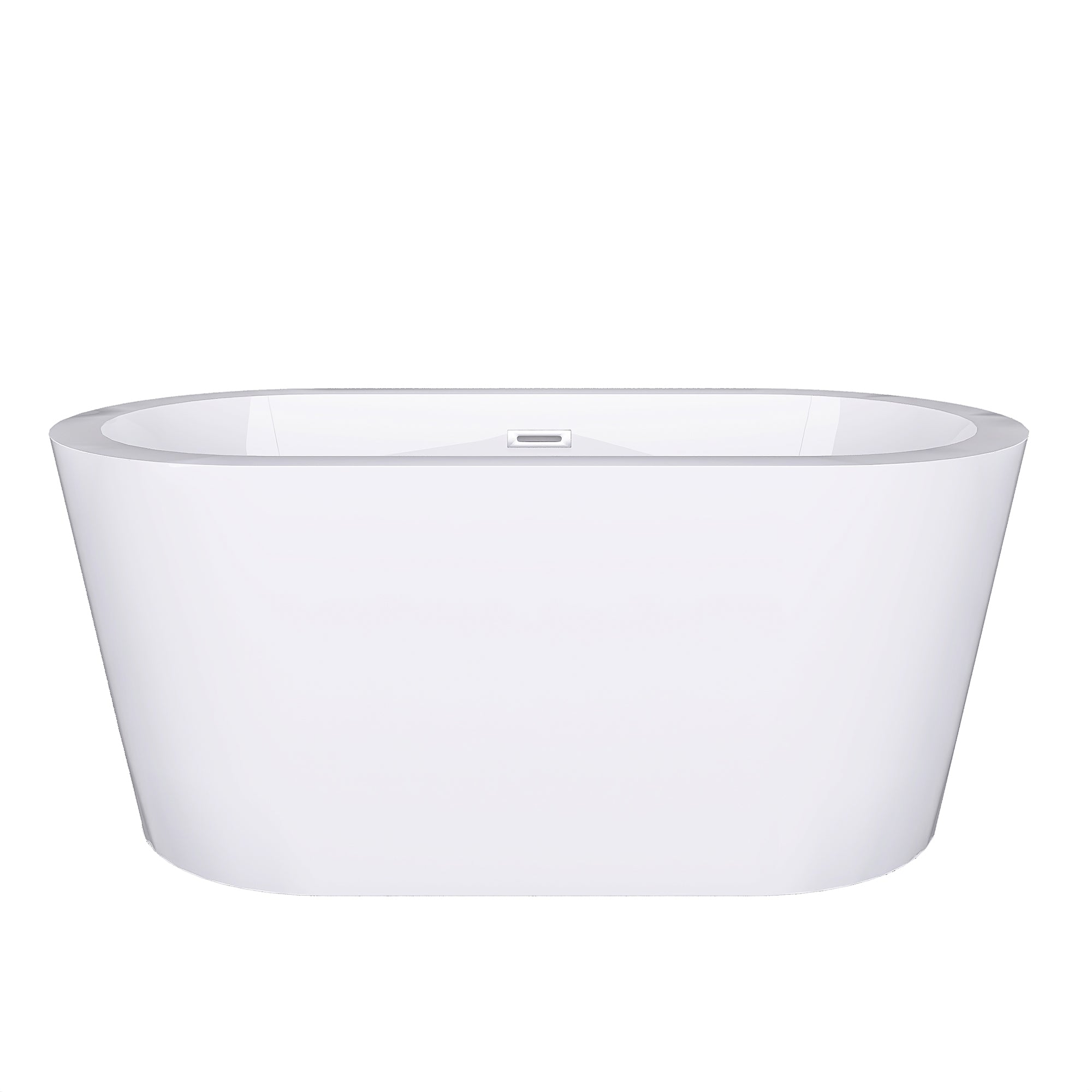 55" x 27.5" Freestanding Double Slipper Soaking Acrylic Bathtub