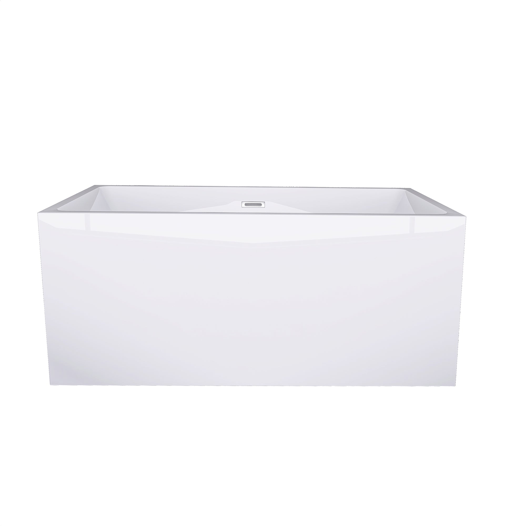 55" x 30" Freestanding Double Slipper Soaking Acrylic Bathtub