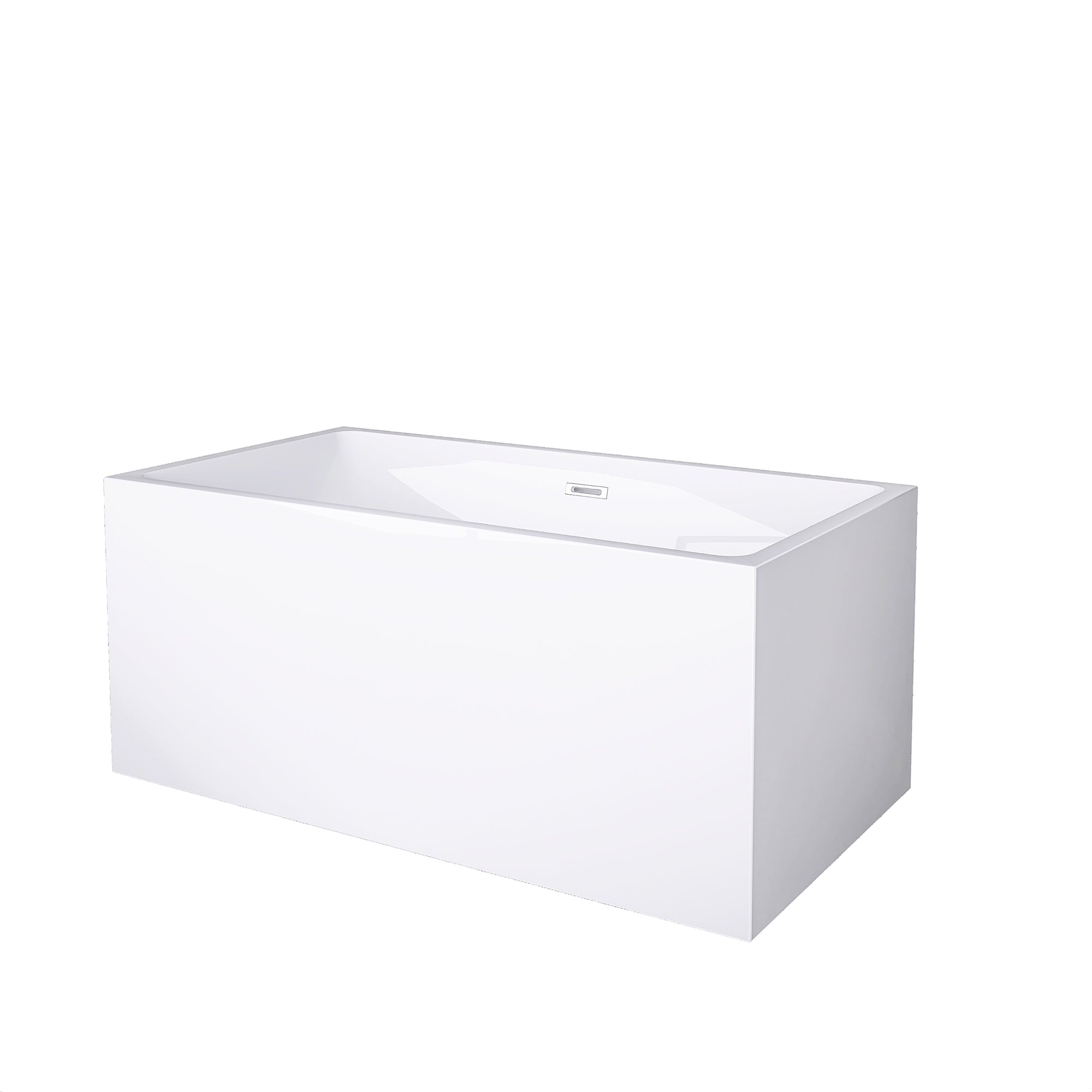 55" x 30" Freestanding Double Slipper Soaking Acrylic Bathtub