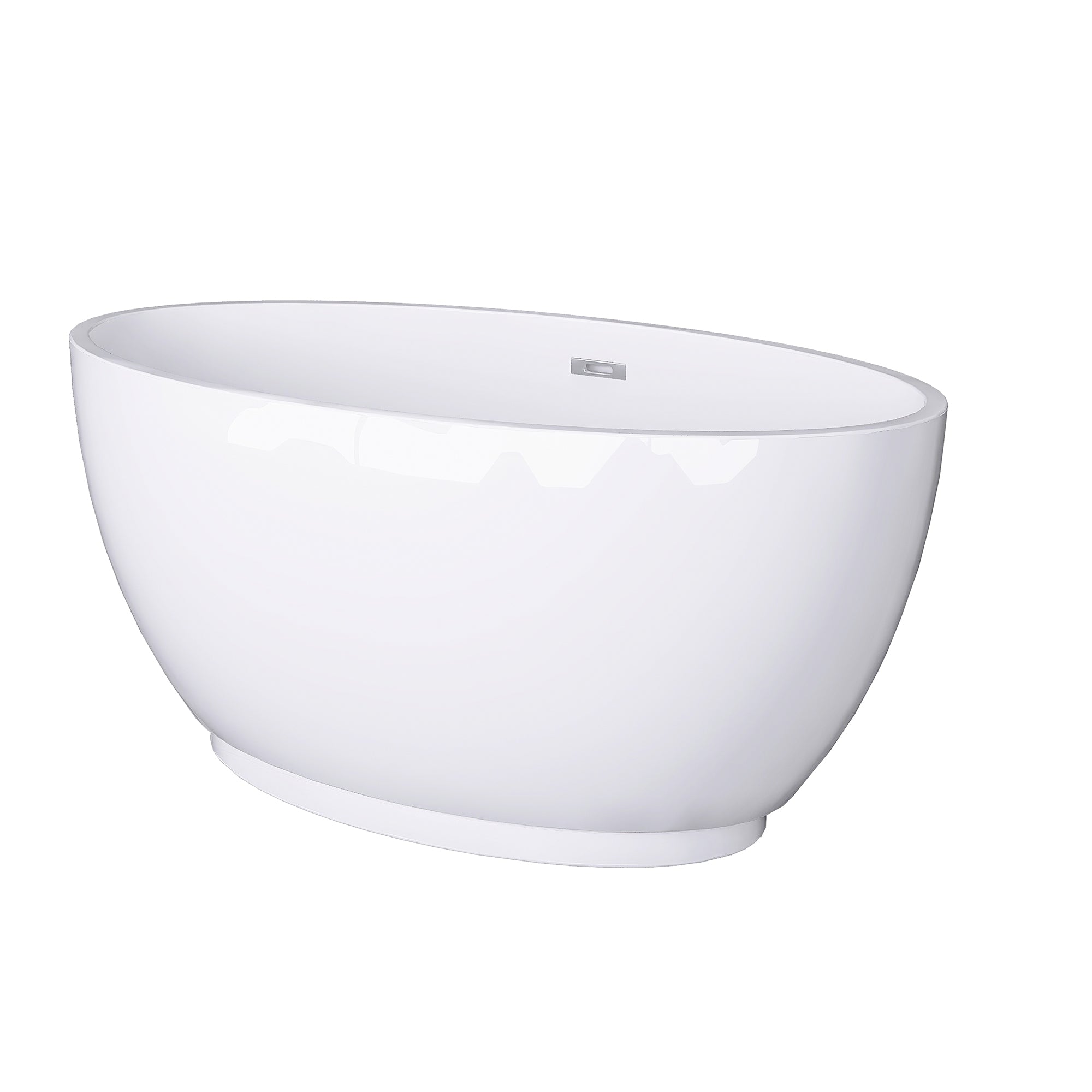 55" x 30" Freestanding Double Slipper Soaking Acrylic Bathtub