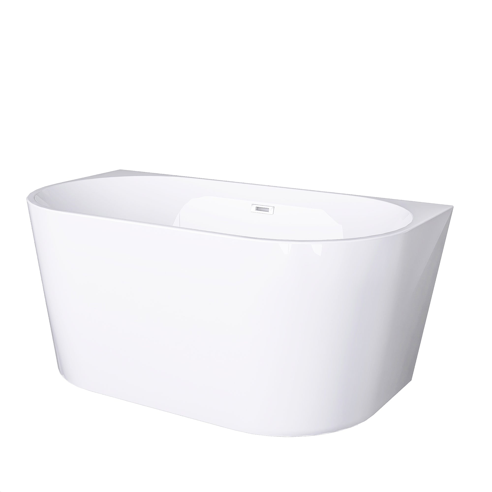 55" x 30" Freestanding Soaking Acrylic Bathtub