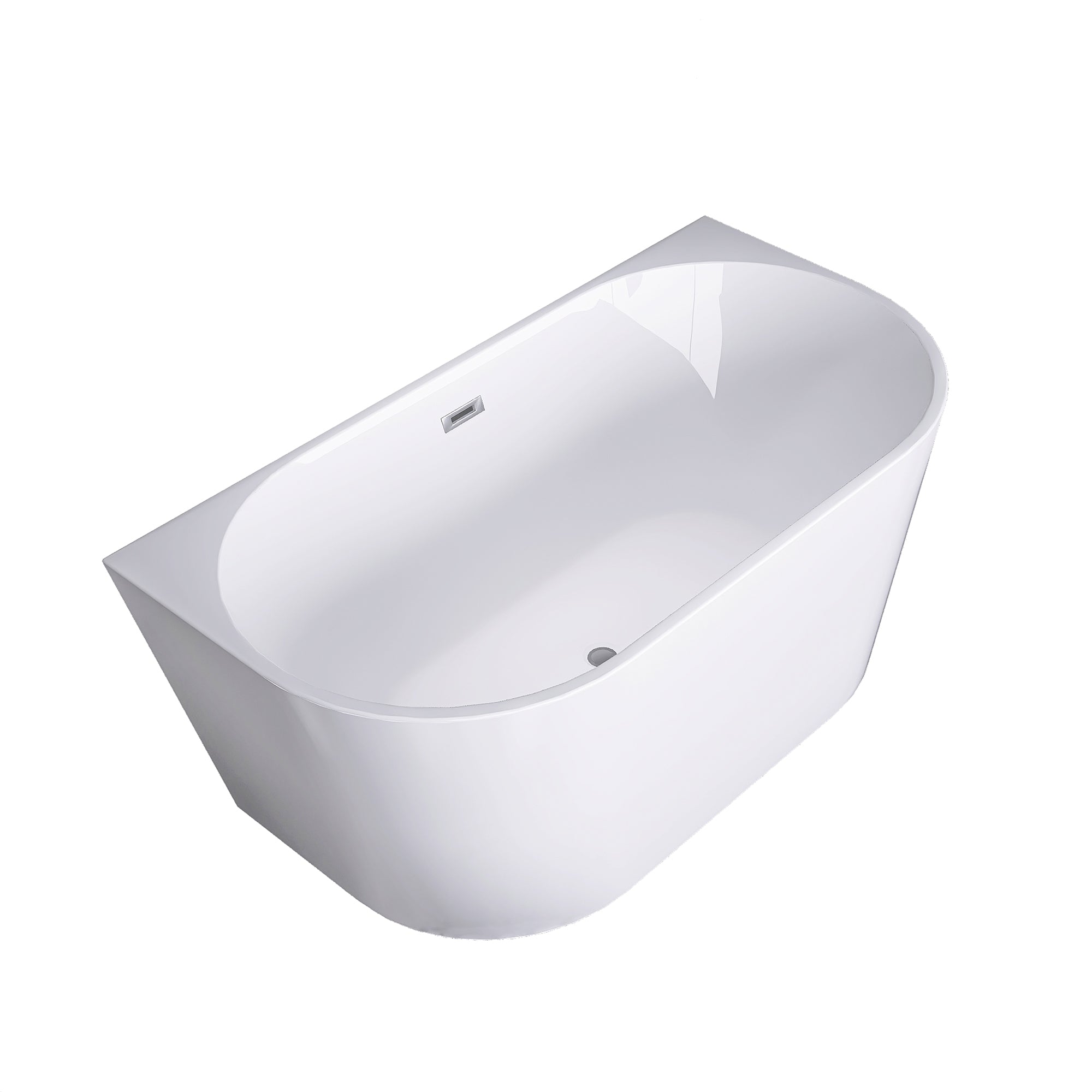 55" x 30" Freestanding Soaking Acrylic Bathtub