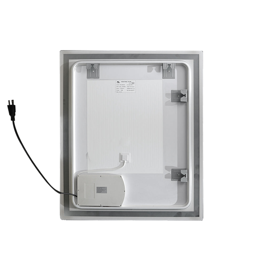 Rectangle Iron Framed Dimmable Anti-fog Wall Bathroom Vanity Mirror