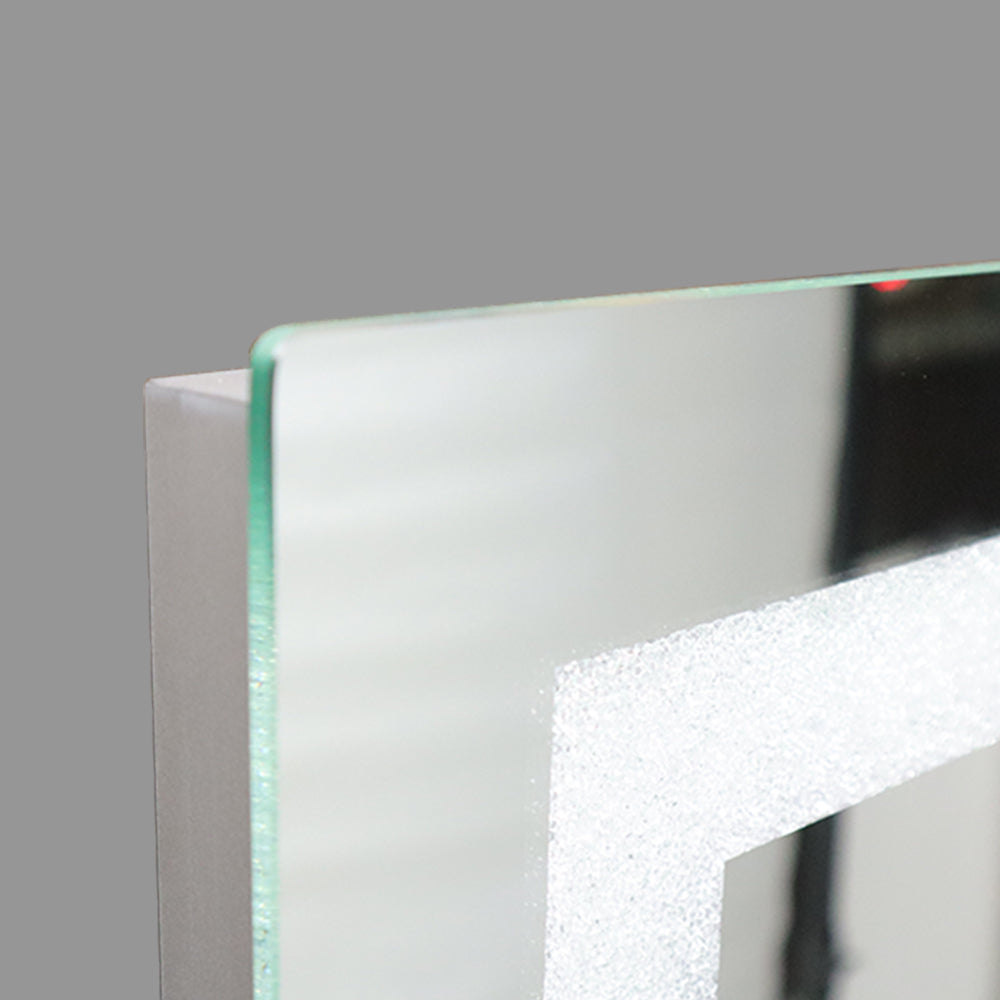 Rectangle Aluminium Framed Dimmable Anti-fog Wall Bathroom Vanity Mirror