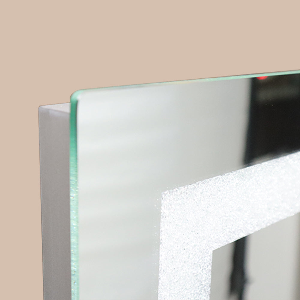 Rectangle Aluminium Framed Dimmable Anti-fog Wall Bathroom Vanity Mirror