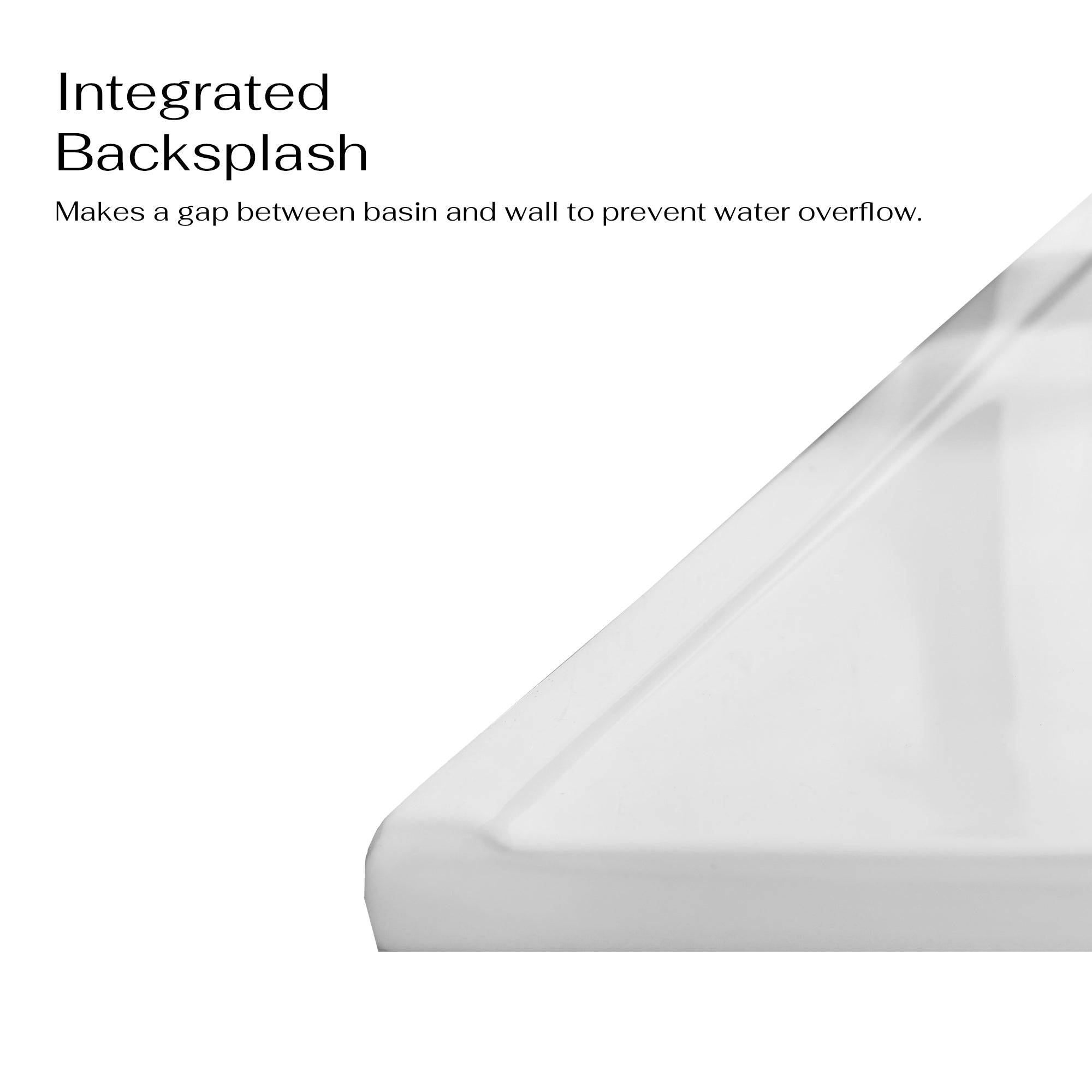 24 in. W x 18 in. D Bath Vanity Set in White with Ceramic Vanity Top in White with White Basin