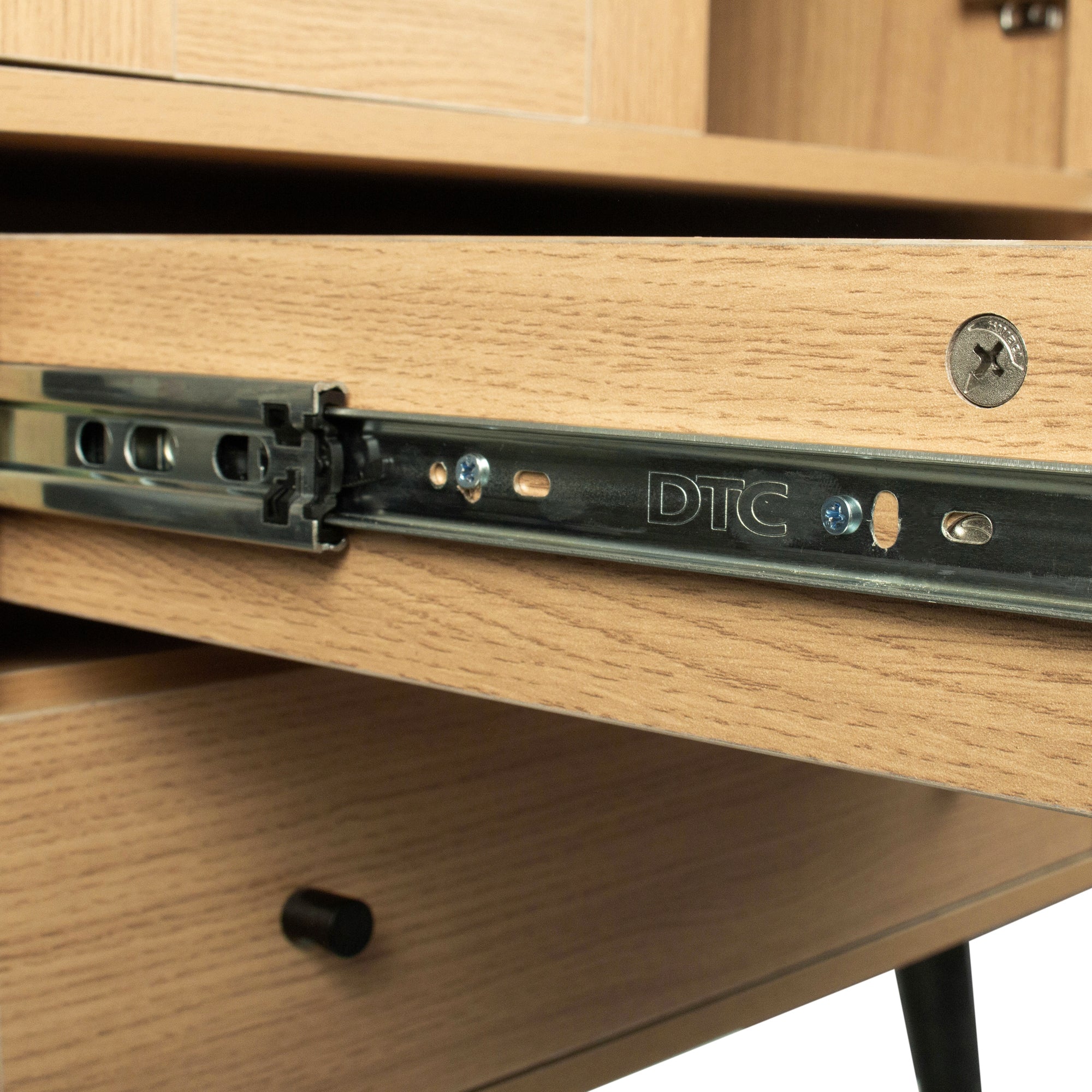 24" Tall Wood Double Door Accent Cabinet with 2 Drawers