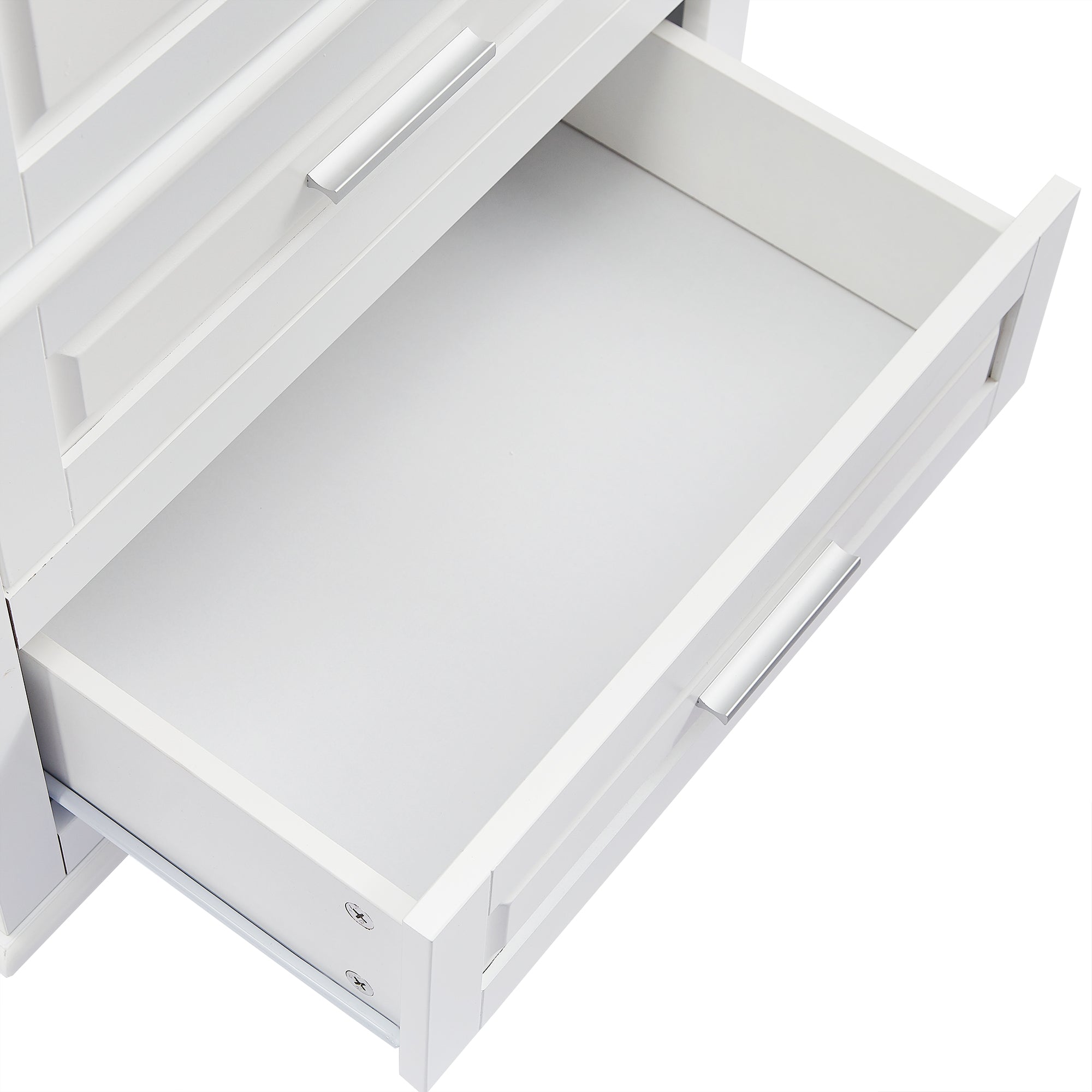 Tall Storage Cabinet with Two Drawers for Bathroom/Office