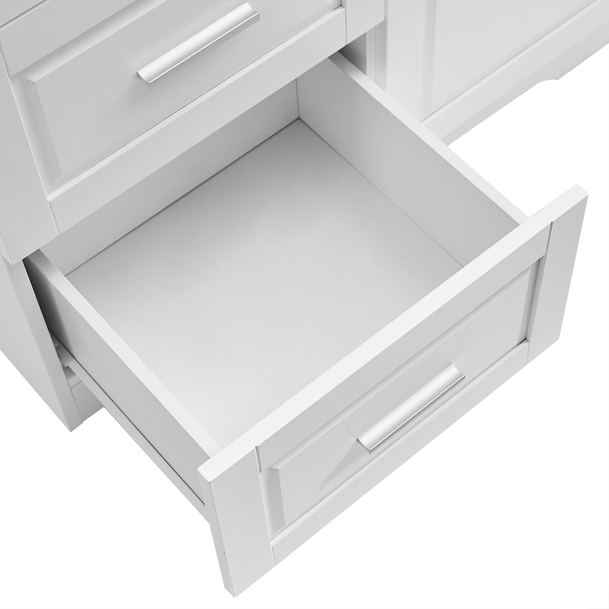 Tall and Wide Storage Cabinet with Doors for Bathroom/Office with Three Drawers