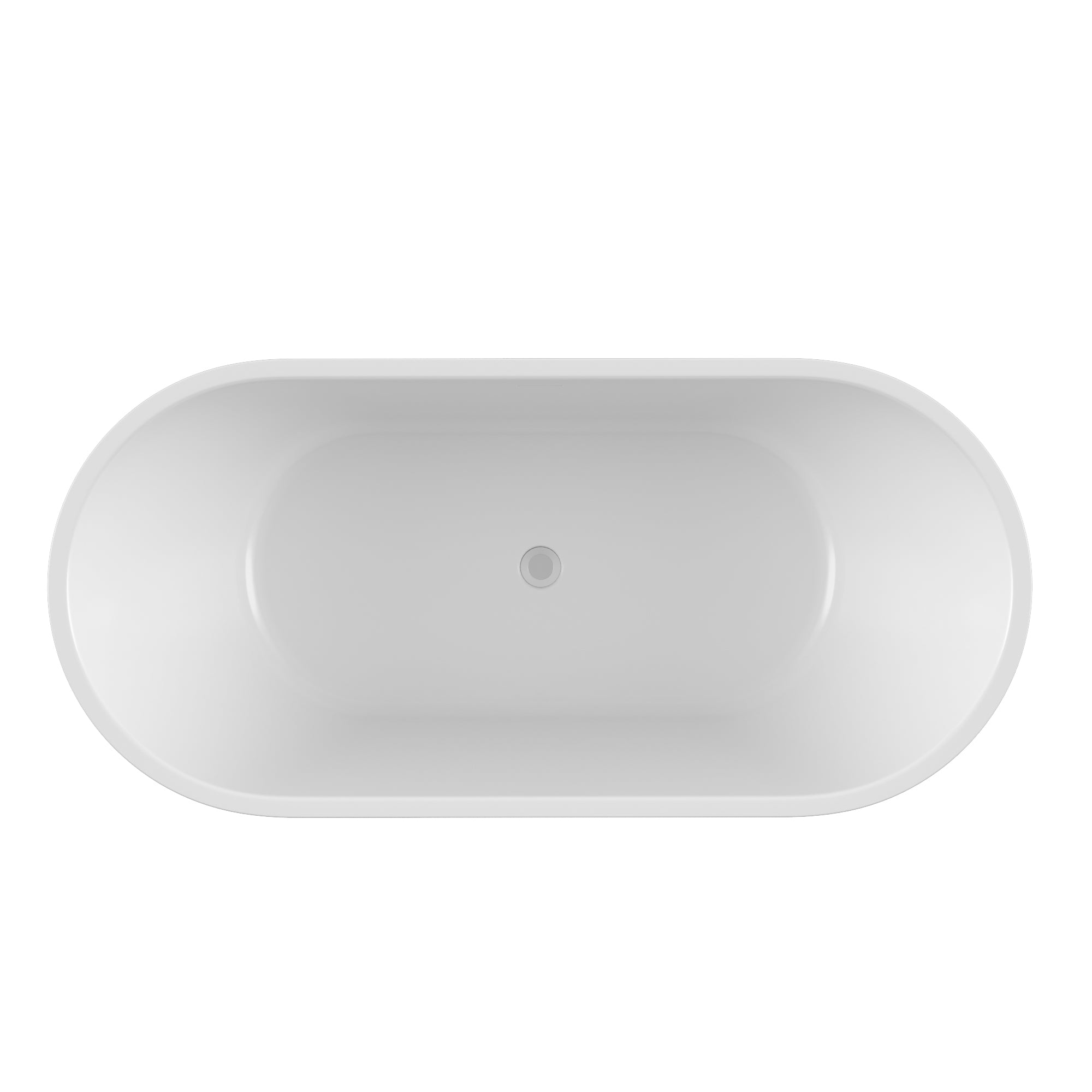 59 in. Acrylic Flatbottom Non-Whirlpool Soaking Bathtub