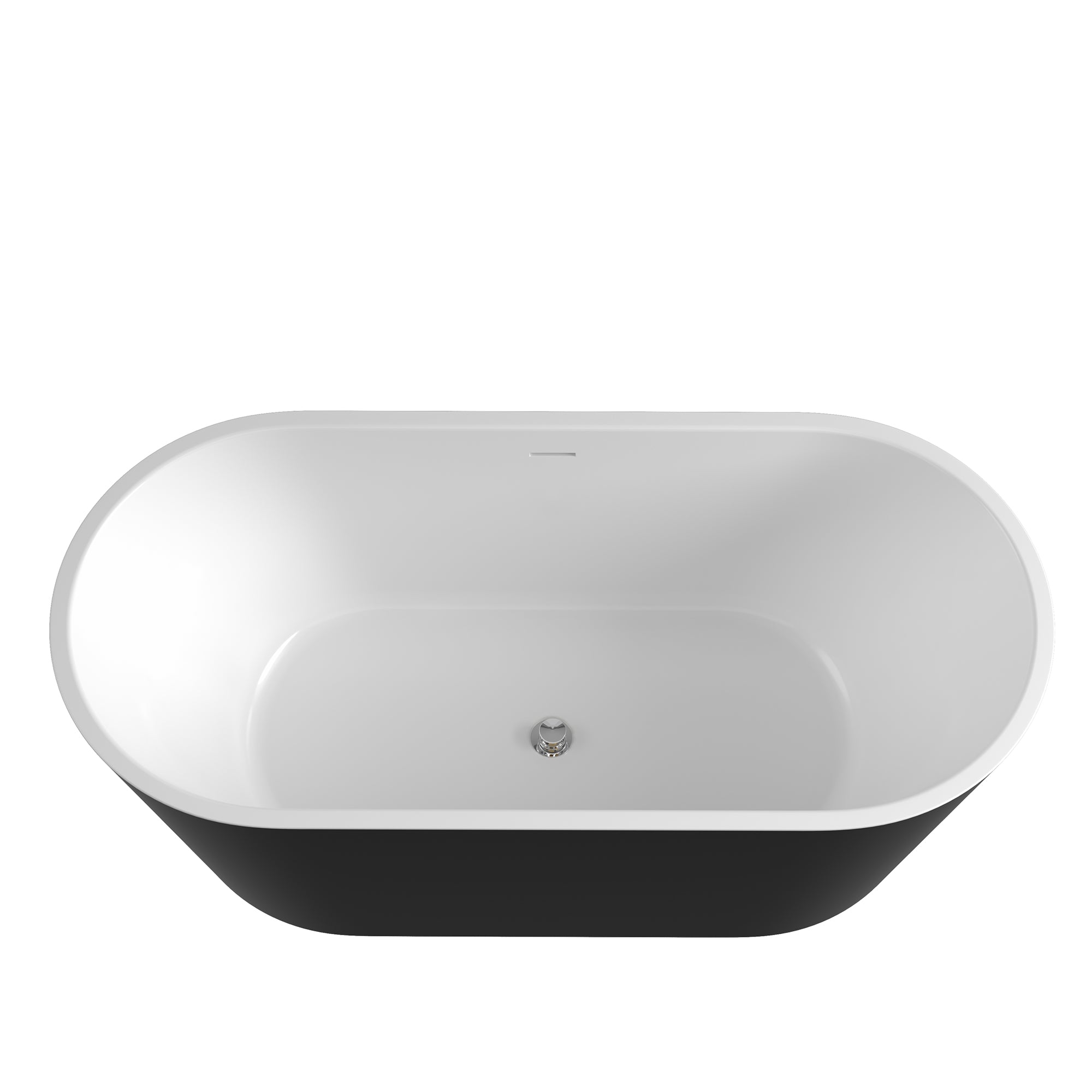 59 in. Acrylic Flatbottom Non-Whirlpool Soaking Bathtub