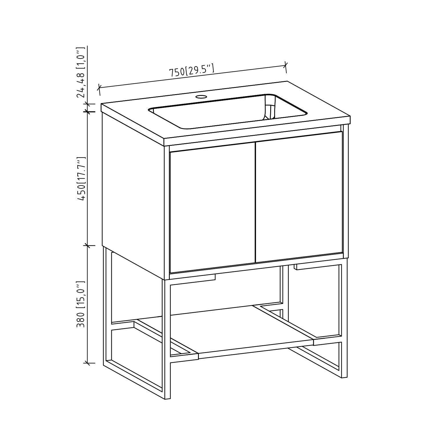 30" Bathroom Vanity Set with Top