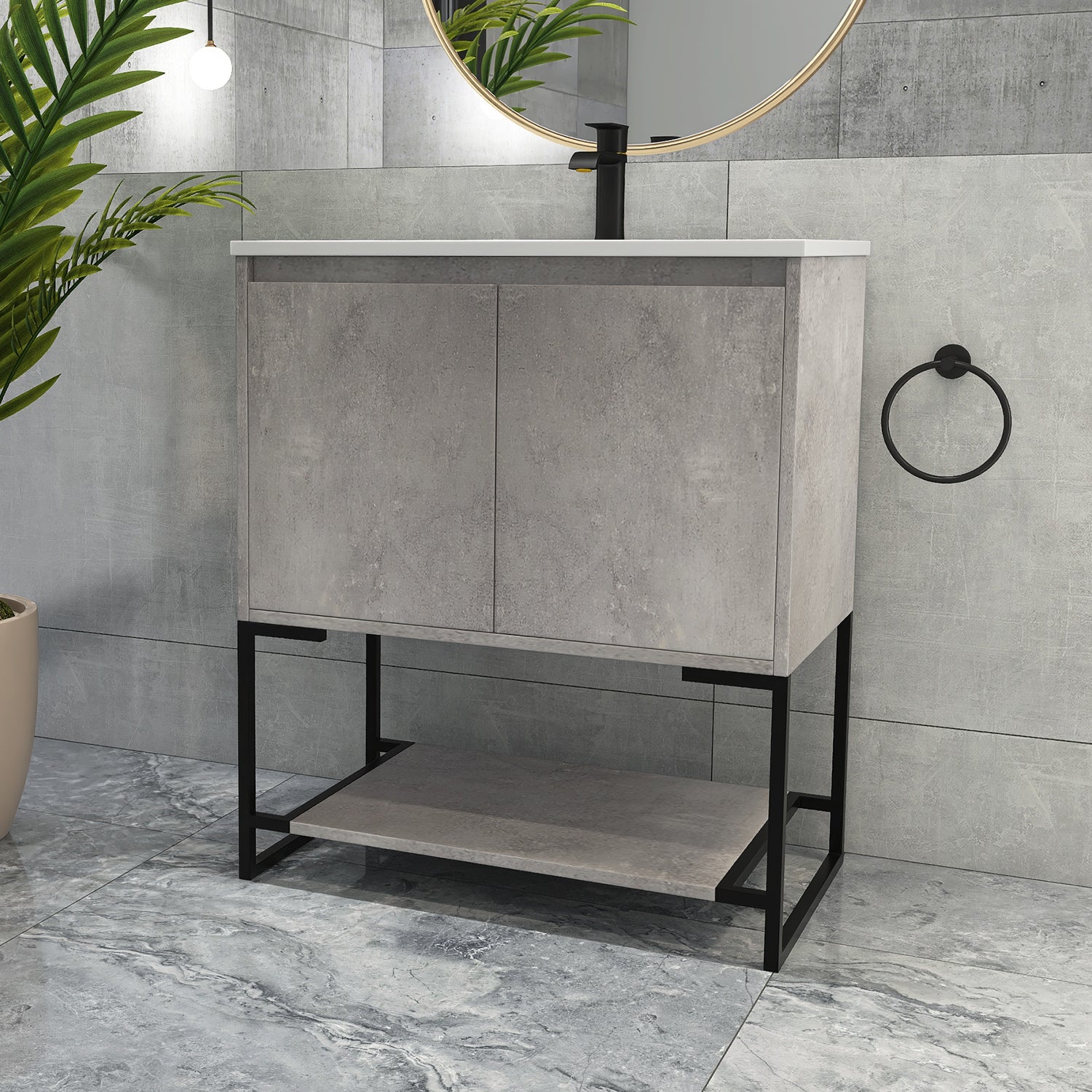 30" Bathroom Vanity Set with Top