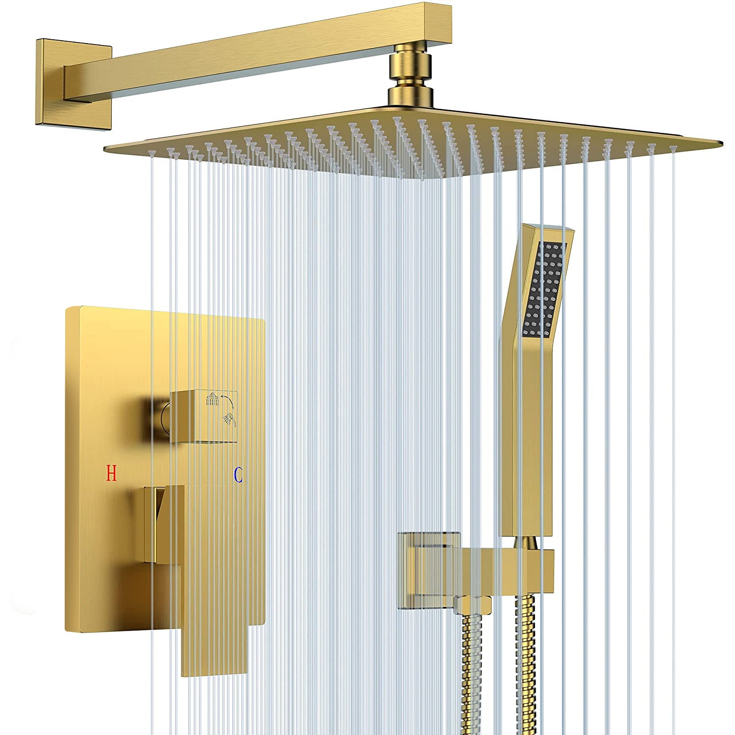 12" Rain Shower Head Systems Wall Mounted Shower