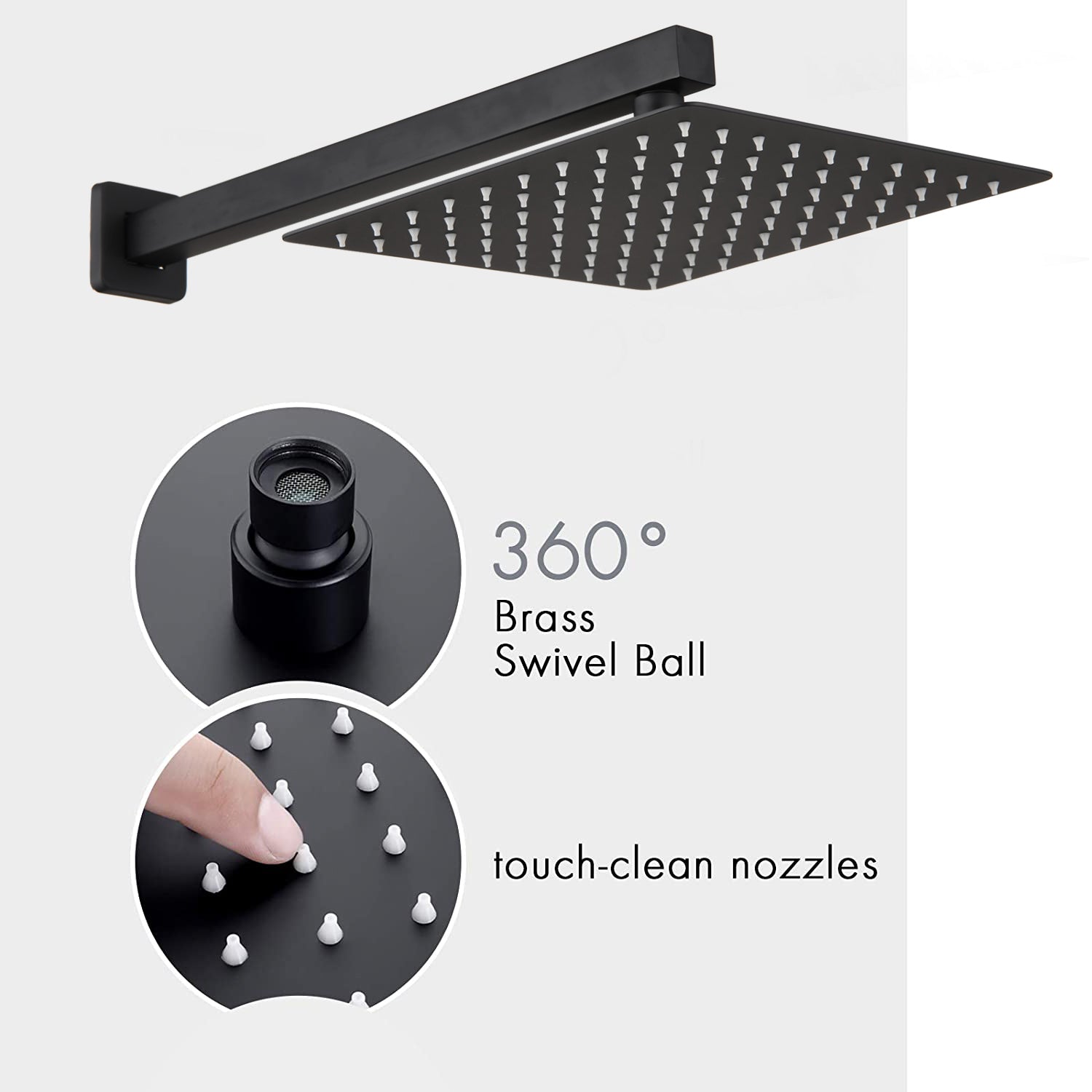 12" Rain Shower Head Systems Wall Mounted Shower