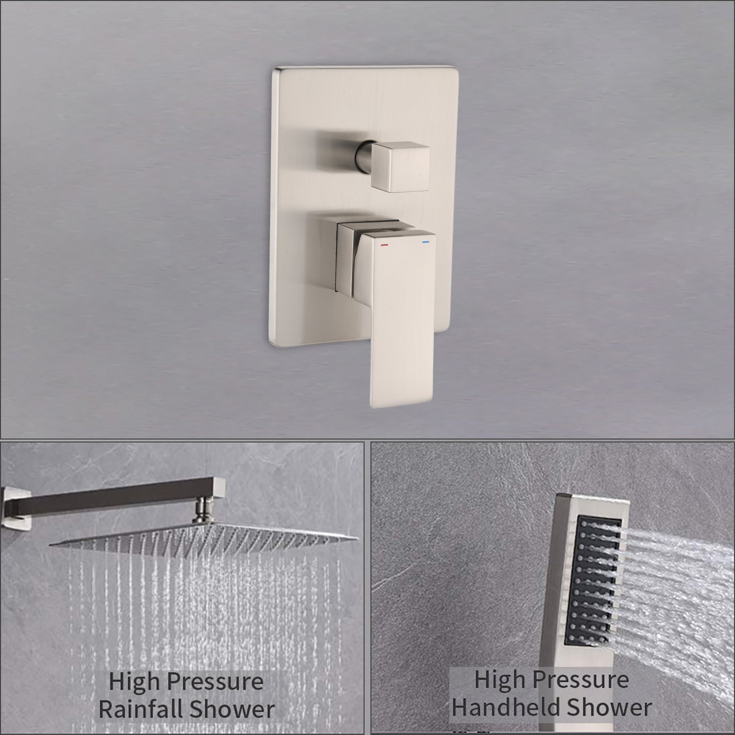 12" Rain Shower Head Systems Wall Mounted Shower